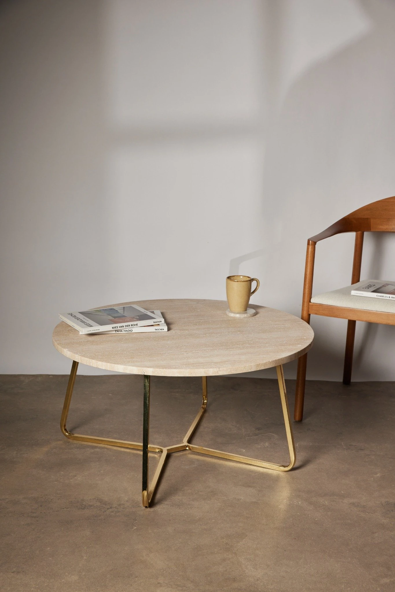 Butterfly Traverten Orta Sehpa