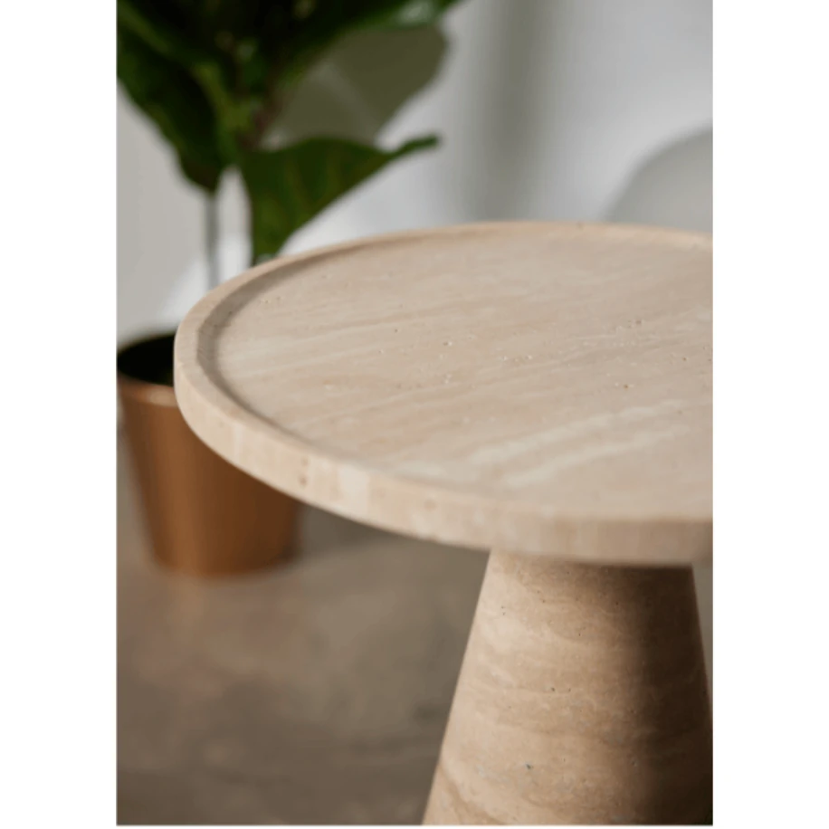 Vela Traverten Yan Sehpa