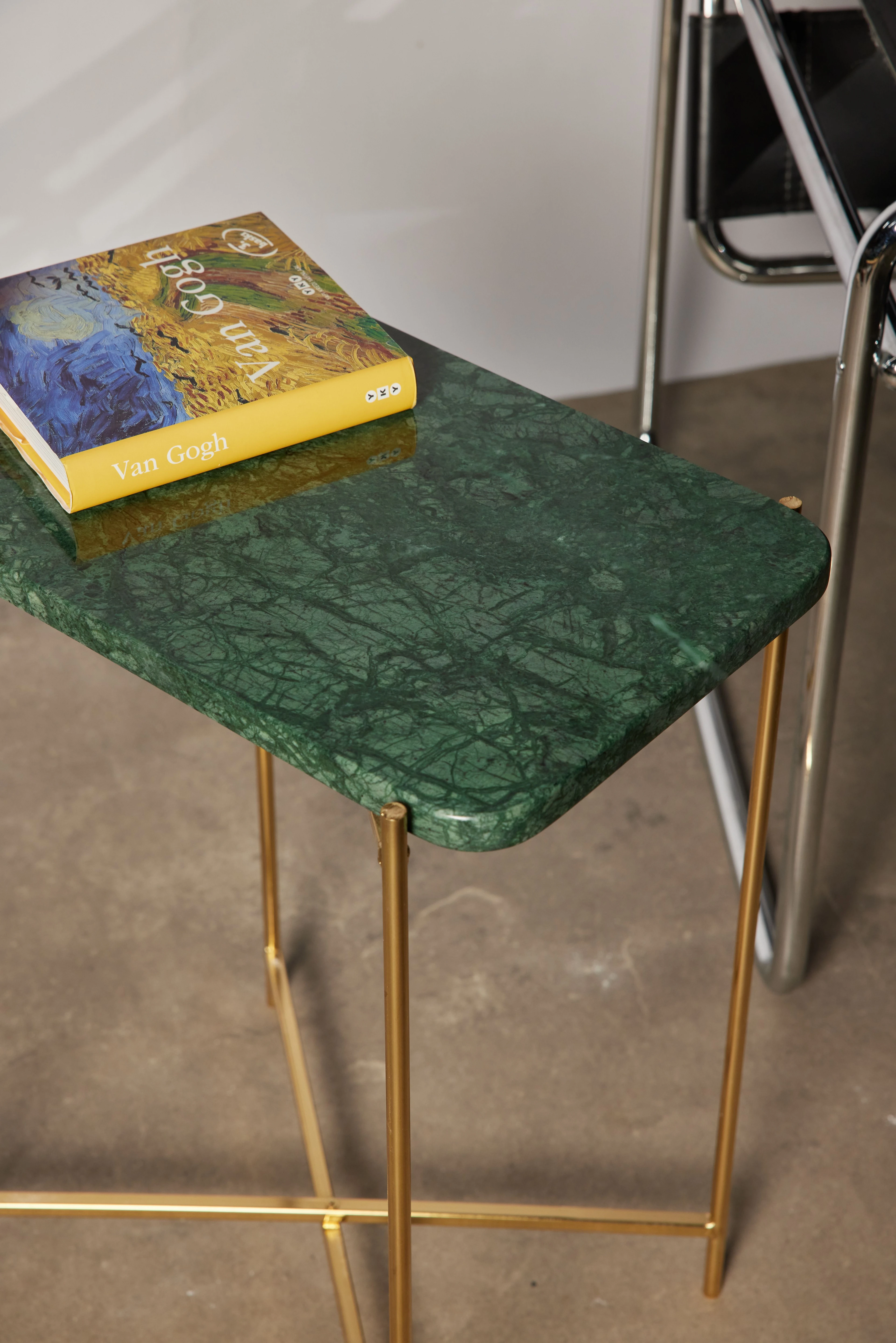 Verde Mermer Yan Sehpa