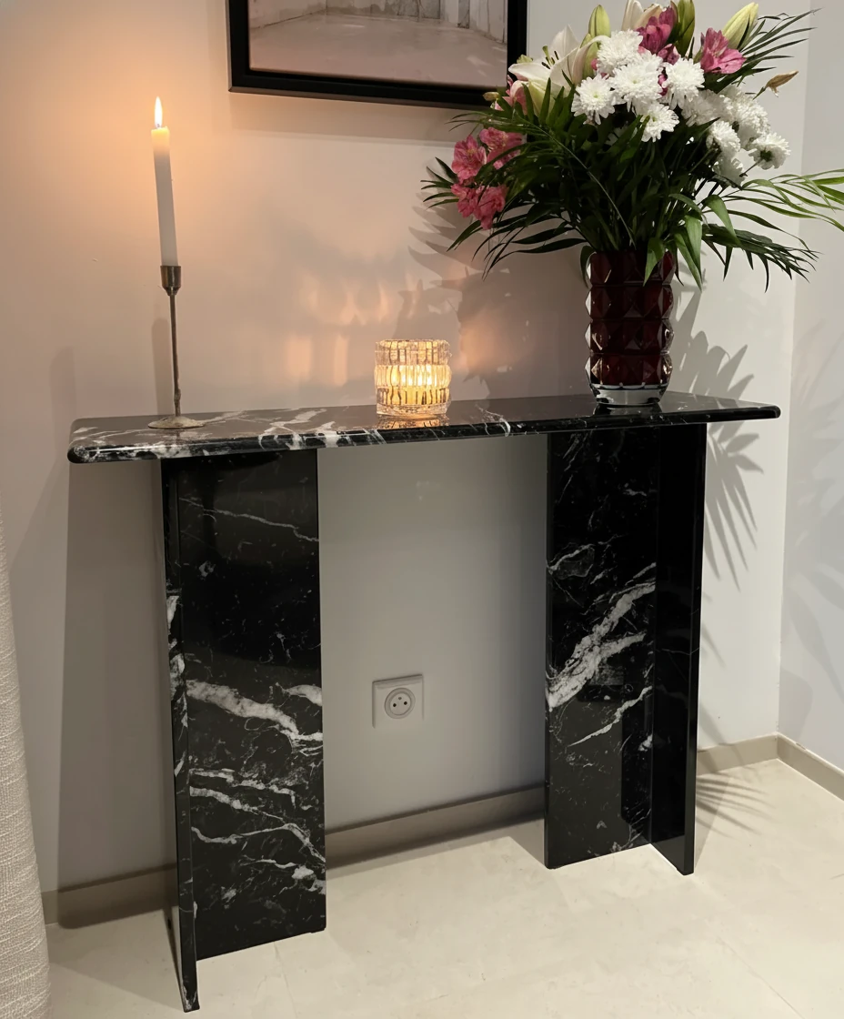 Vega İran Siyahı Mermer Dresuar