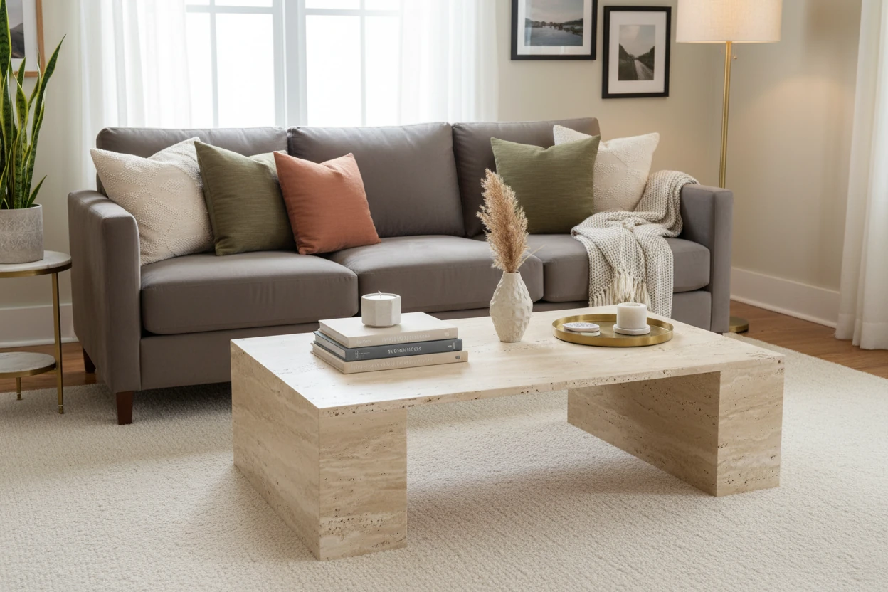 Axis Traverten Orta Sehpa