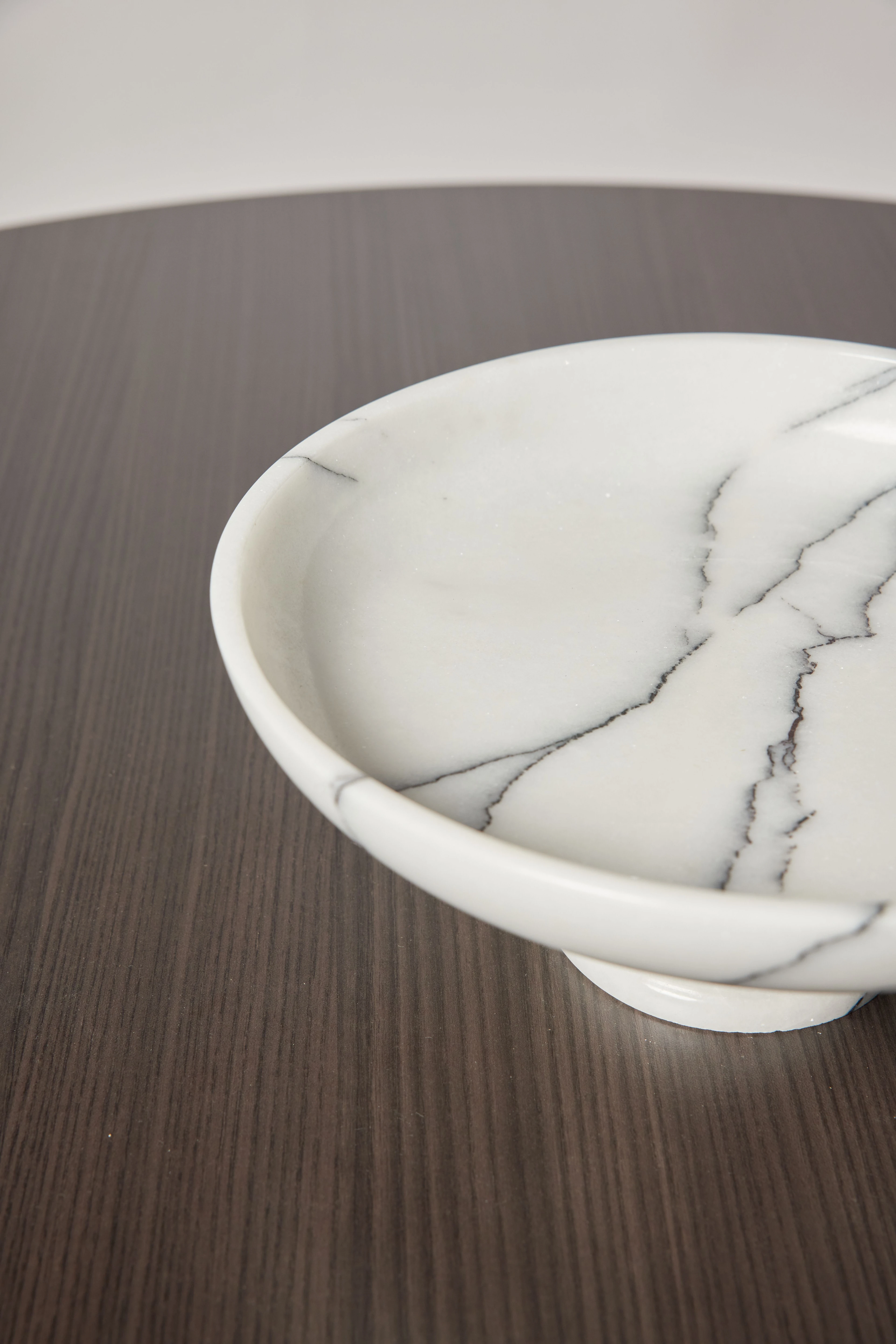 New York Ayaklı Mermer Sunum Kasesi