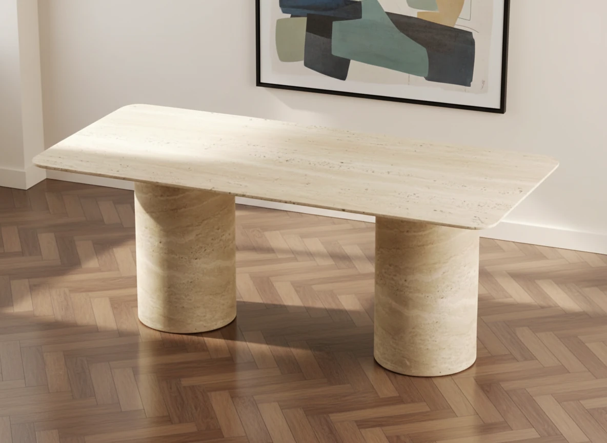 Zenith Traverten Yemek Masası