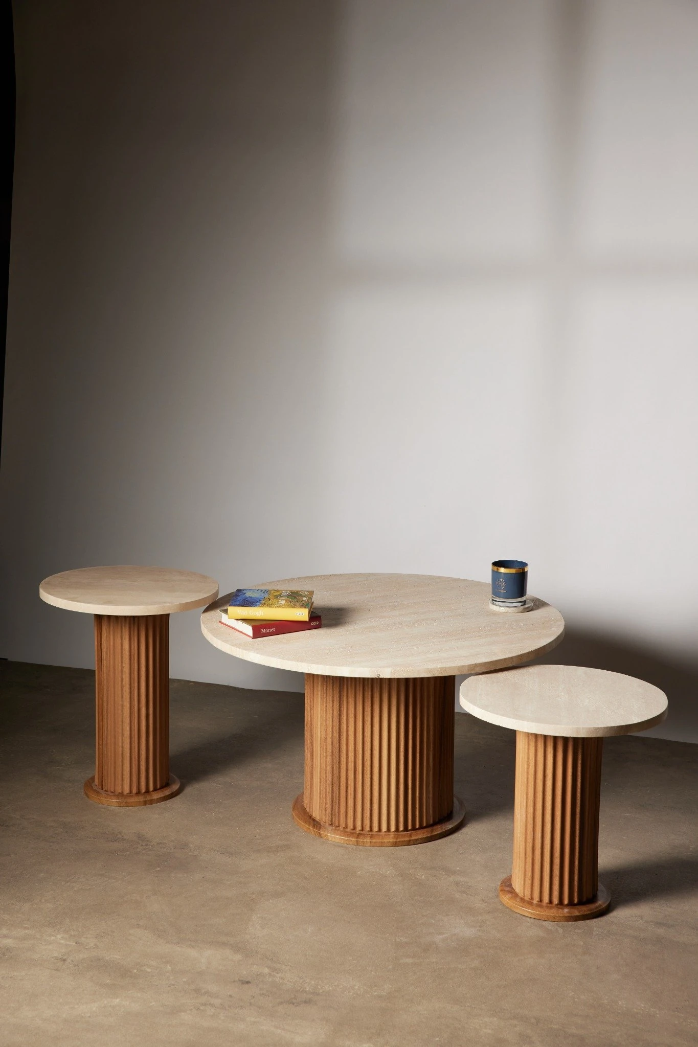 Sense Traverten Sehpa Seti