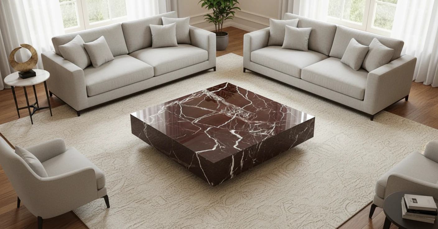 Furla Elazığ Vişne Mermer Orta Sehpa