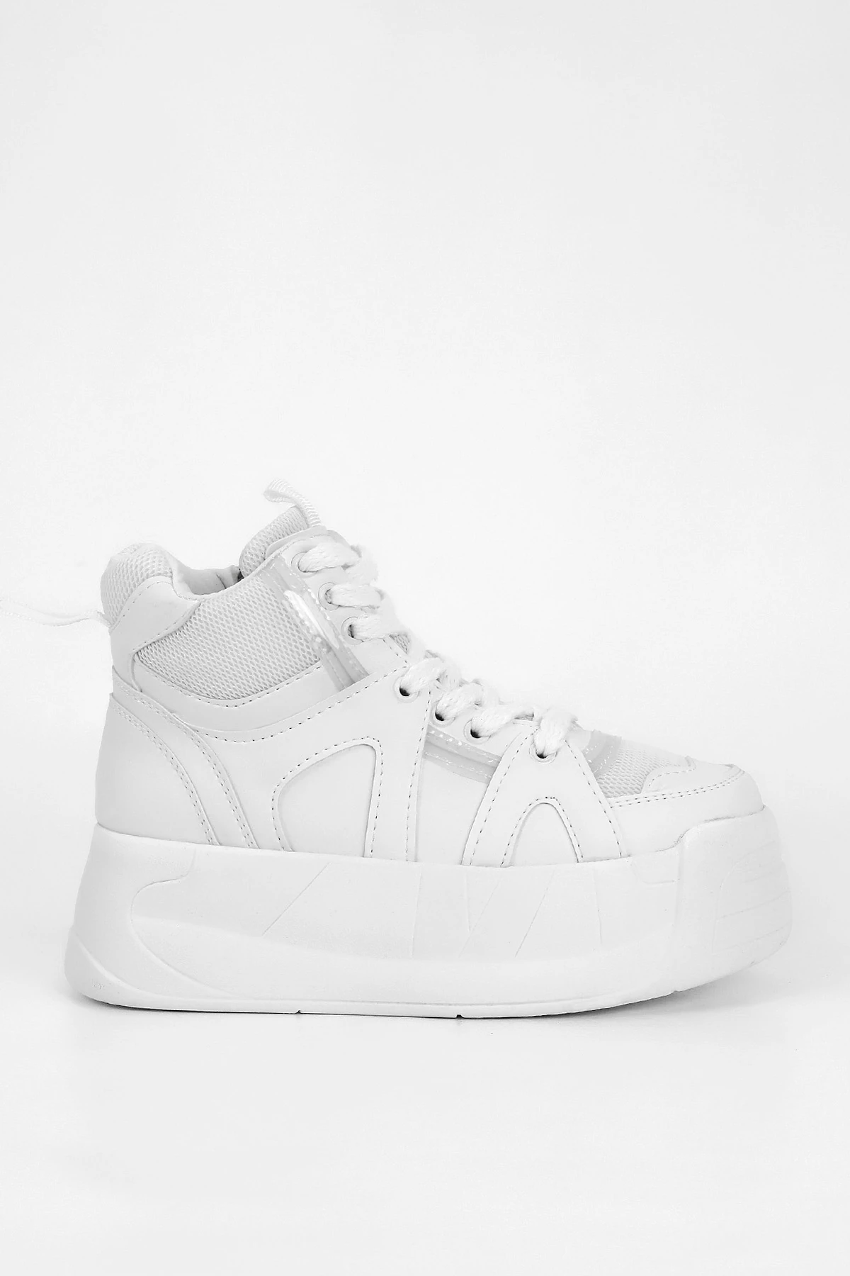 BT191 Balon Taban Bağcıklı Spor Bot - BEYAZ