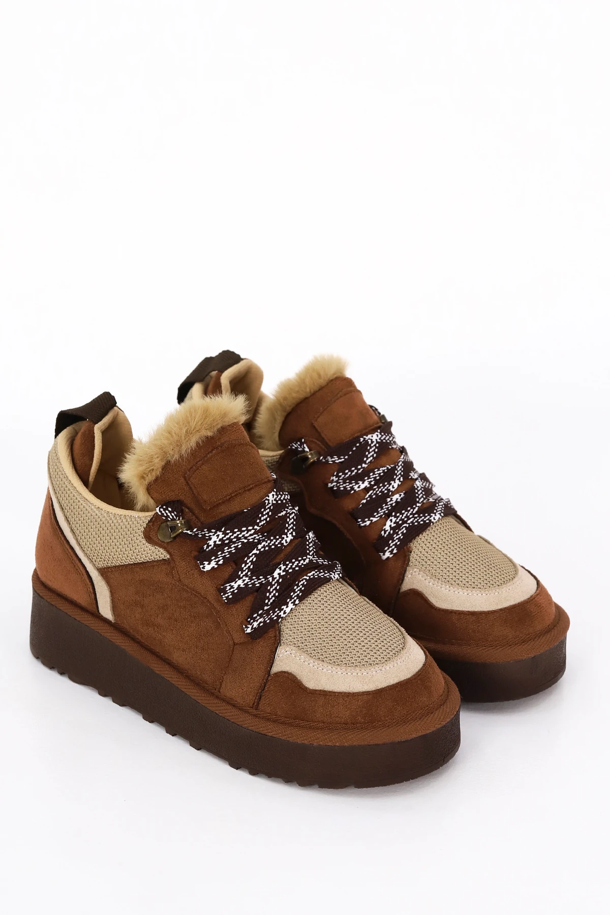 DZY 444 Kalın Taban Kürklü Ayakkabı