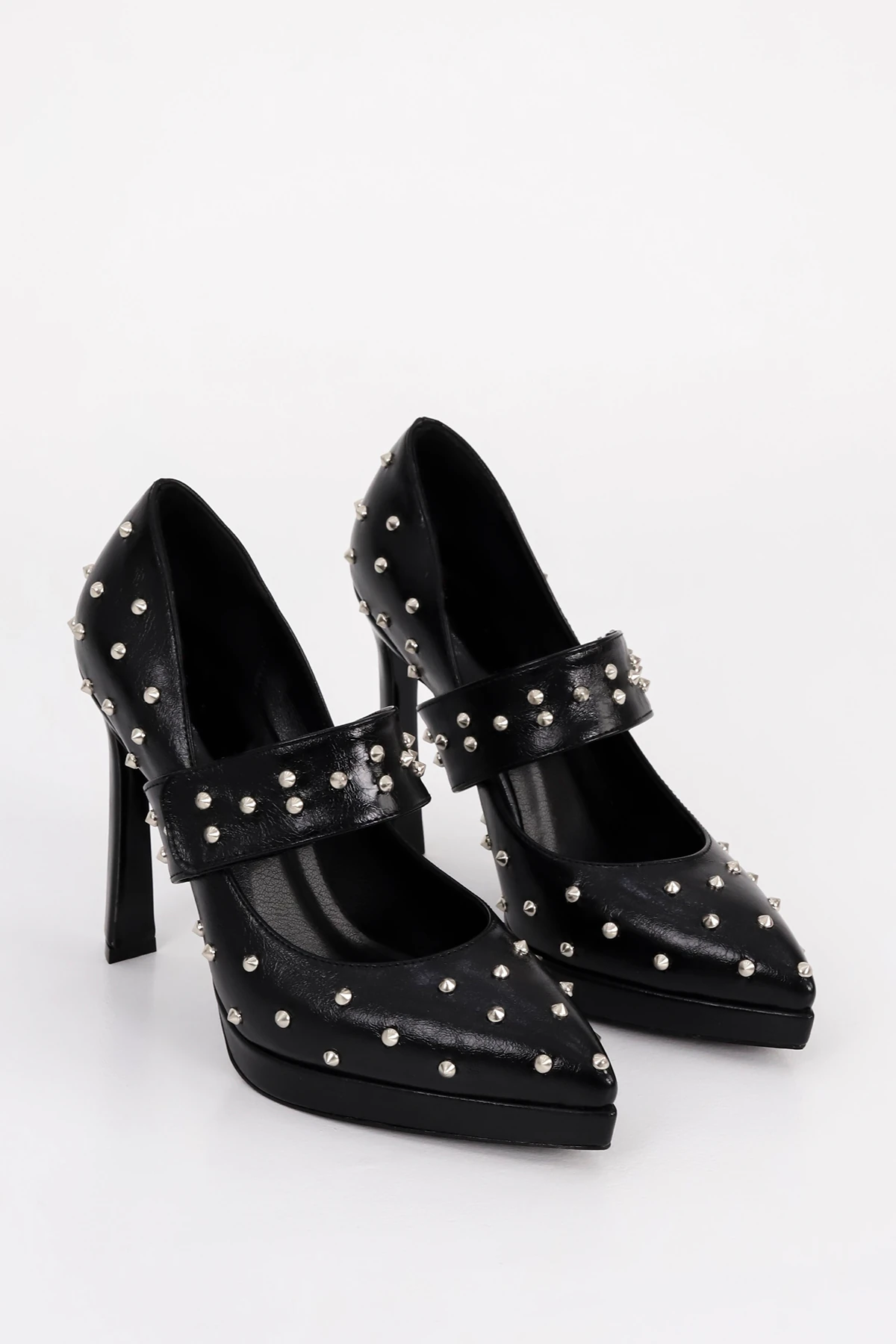 RSD 6020 Troklu İnce Topuk Stiletto - SİYAH