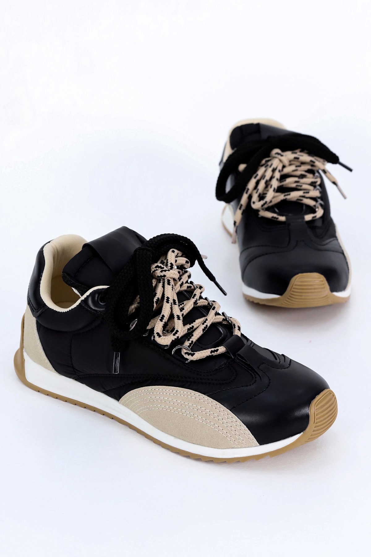 PRNS 186 Bağcıklı Düz Taban Spor Ayakkabı