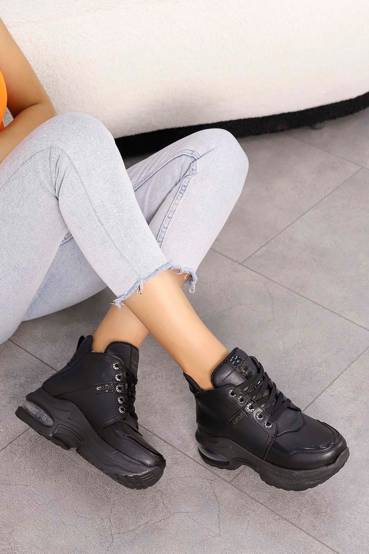 FLR 17 Yüksek Tabanlı Bağcıklı Spor Ayakkabı