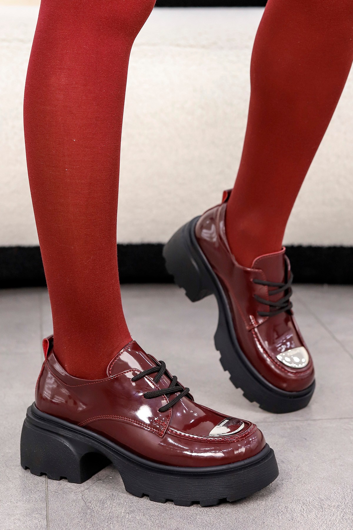 DM 2600 Metal Detaylı Yüksek Tabanlı Loafer