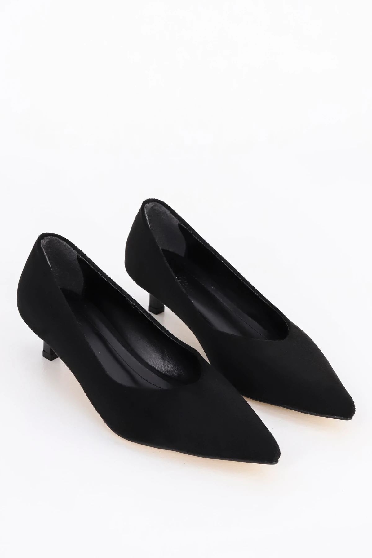 CNG A903 Fındık Topuklu Stiletto - SİYAH SUET