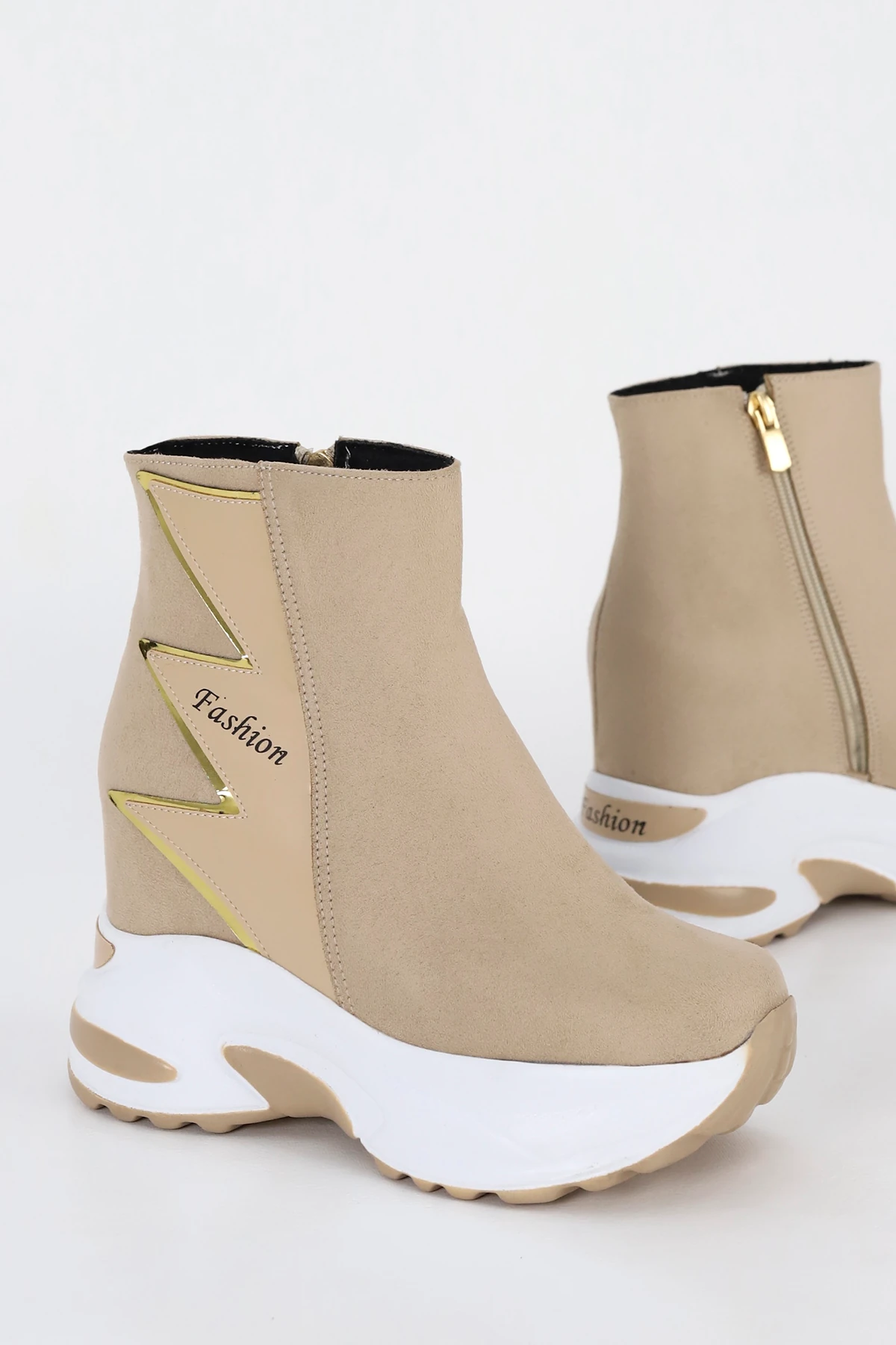 RG 002 Fashion Gizli Ökçeli Tabanlı Yarım Bot