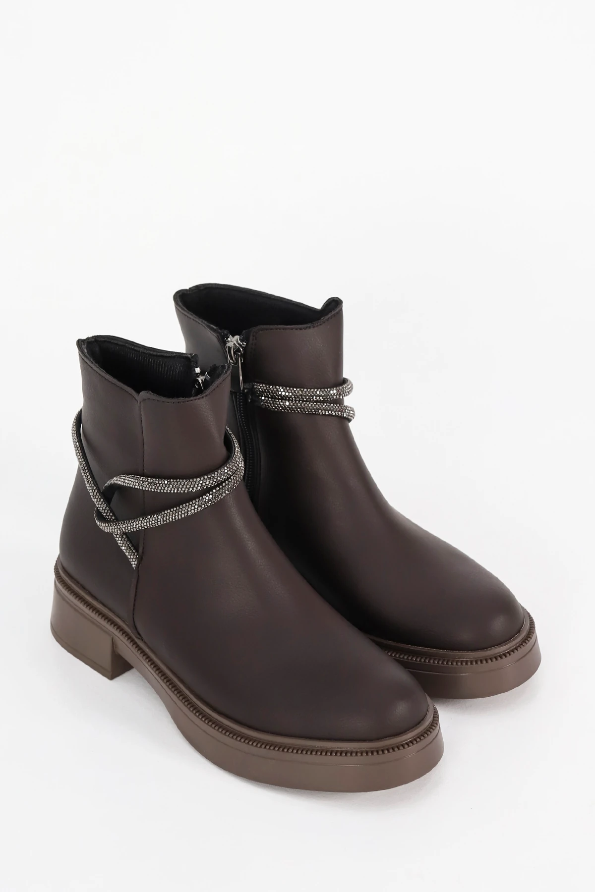 Eldor 03 Taş Detay Fermuarlı Bot