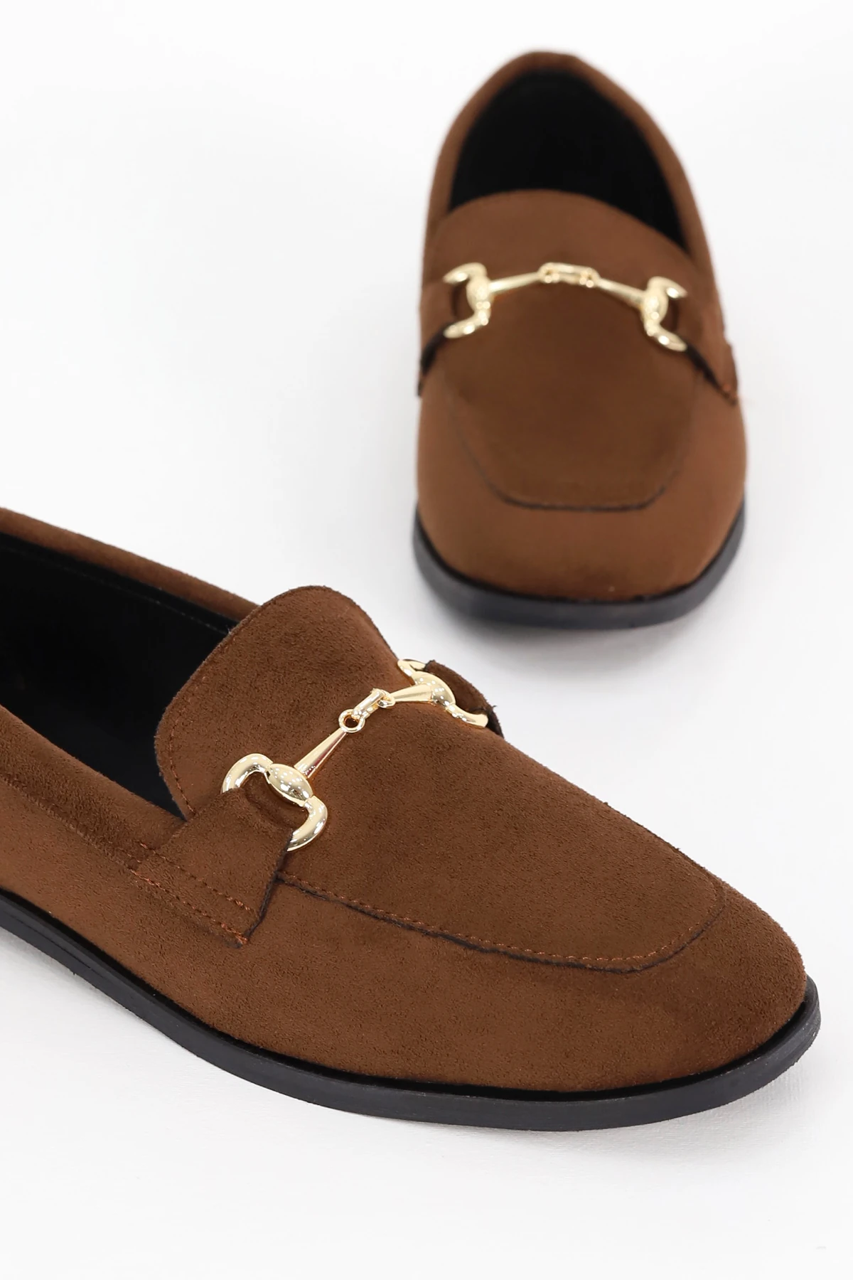 CNG A3 Metal Tokalı Babet - KAHVE SÜET