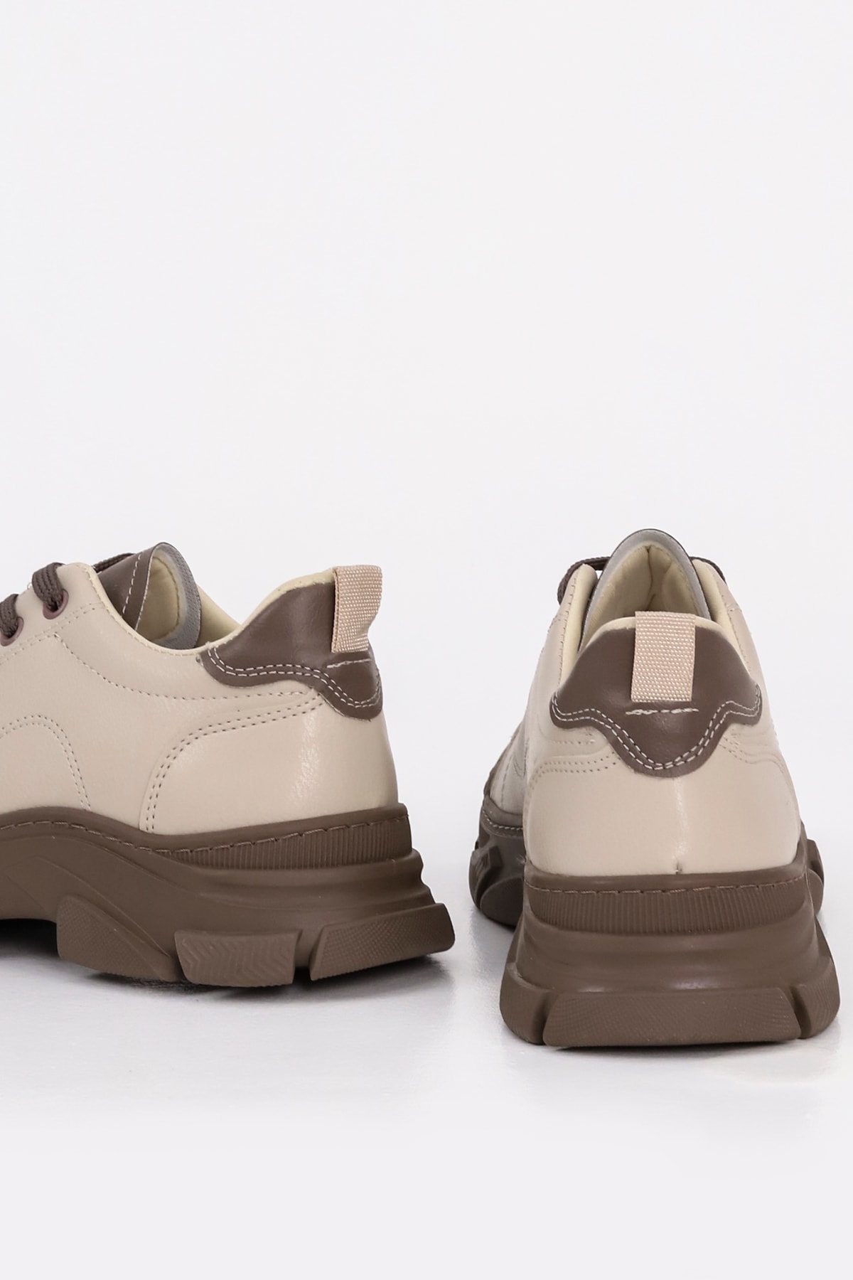 CNF 485 Fashion Bağcıklı Spor Ayakkabı - BEJ-KAHVE