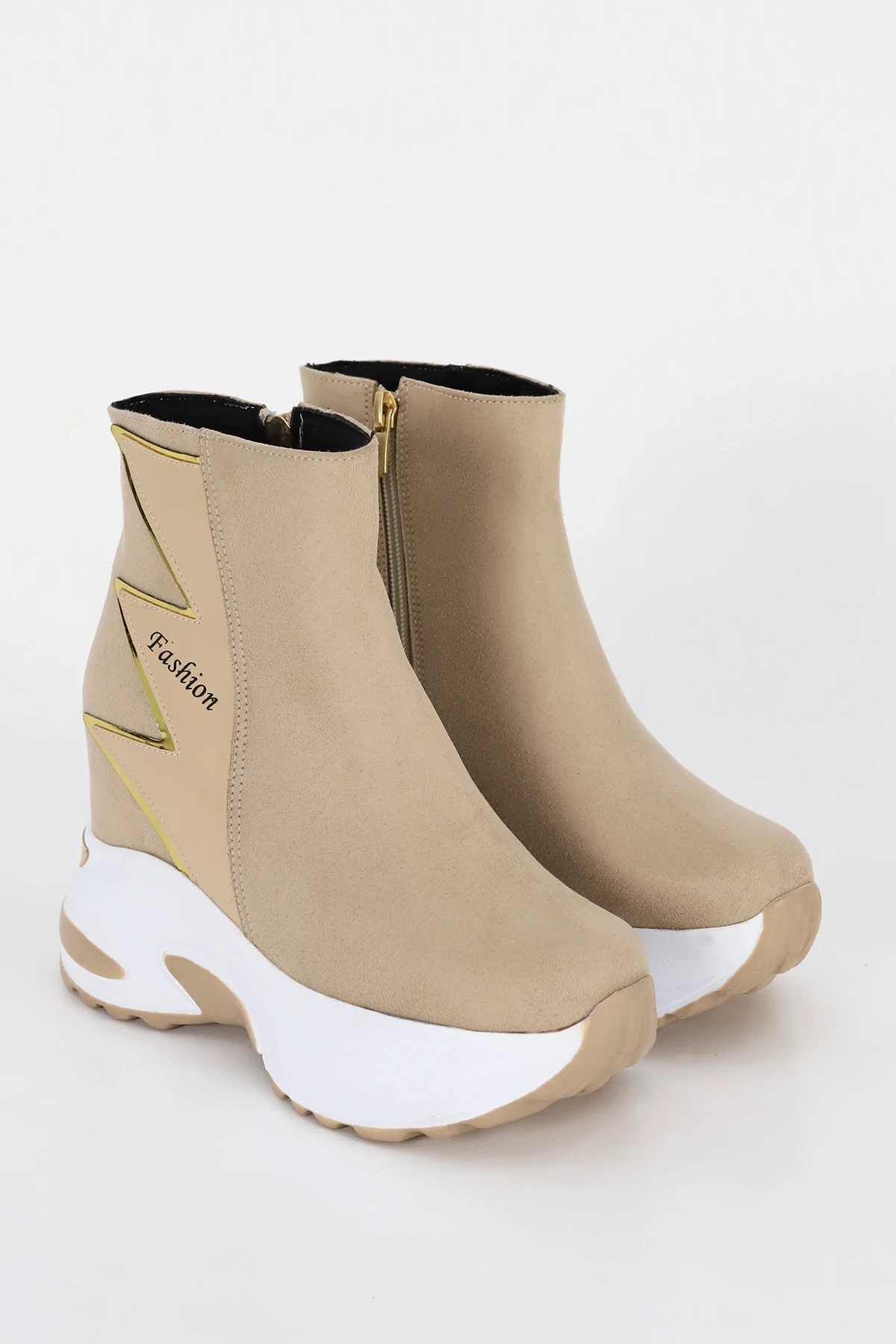 RG 002 Fashion Gizli Ökçeli Tabanlı Yarım Bot