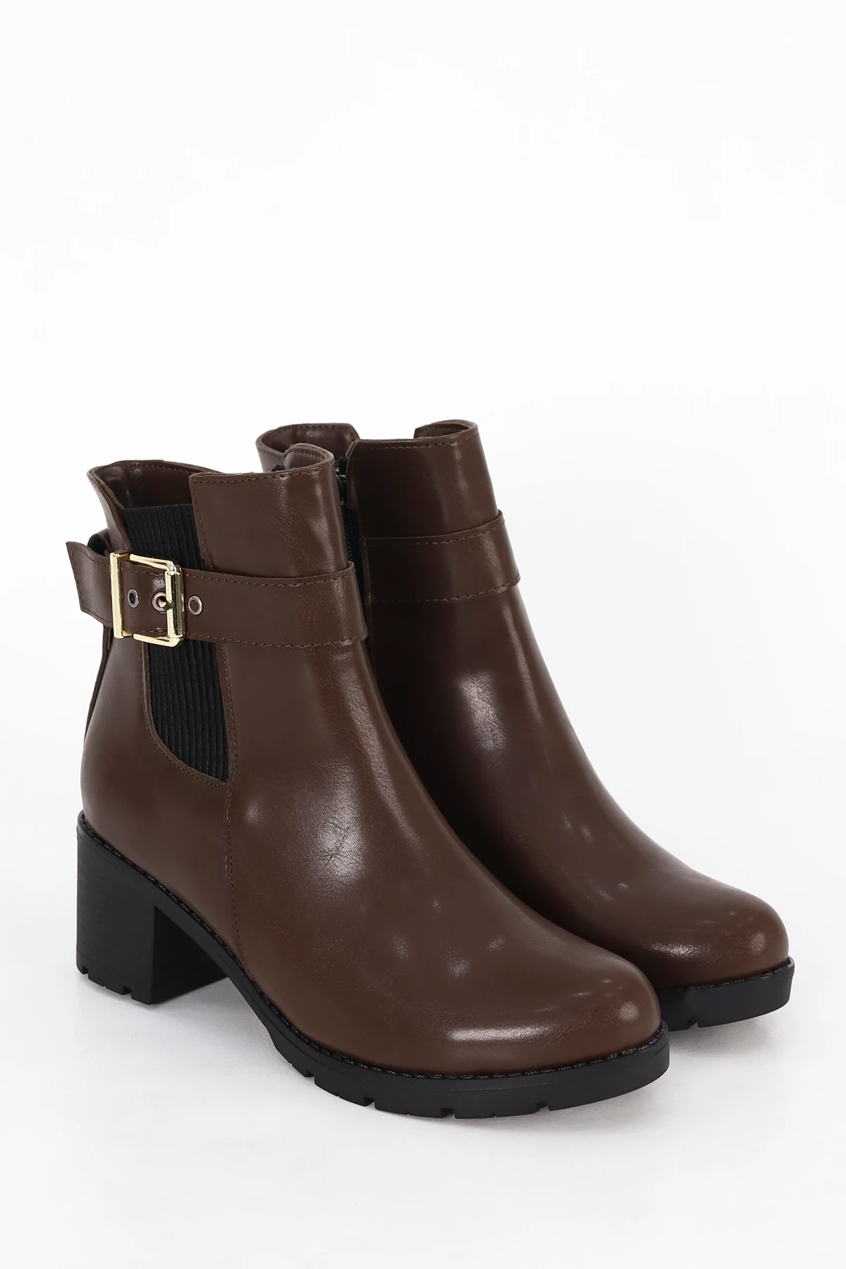 BLN 770 Kemer Toka Detaylı Orta Topuklu Yarım Bot