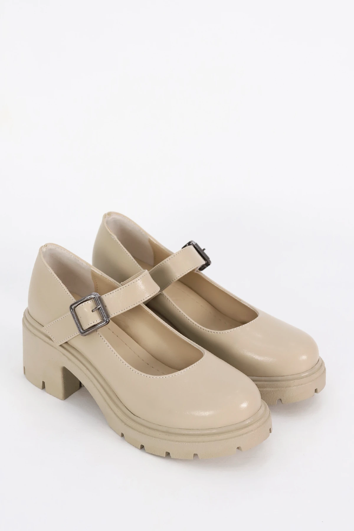 JVL 708 Kemerli Topuklu Loafer