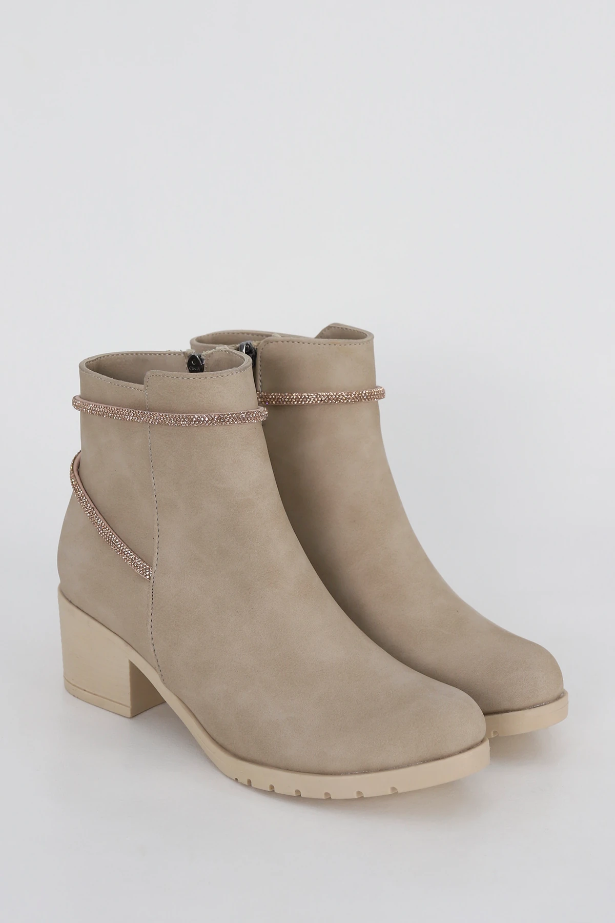 BLN N215 Taş Detaylı Yarım Bot