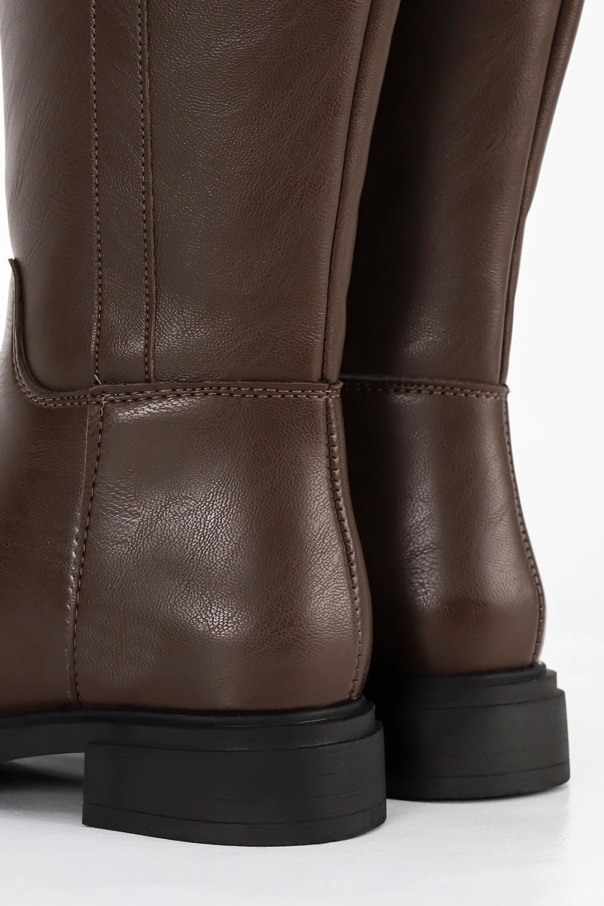 BTBRO-08 Binici Yan Toka Detay Alçak Taban Diz Altı Çizme - KAHVE-DERİ