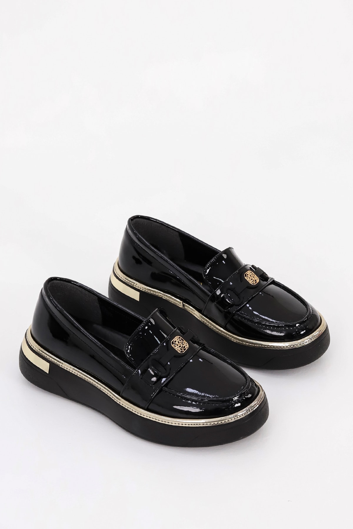 MDL 515 Toka Detaylı Loafer - SİYAH RUGAN