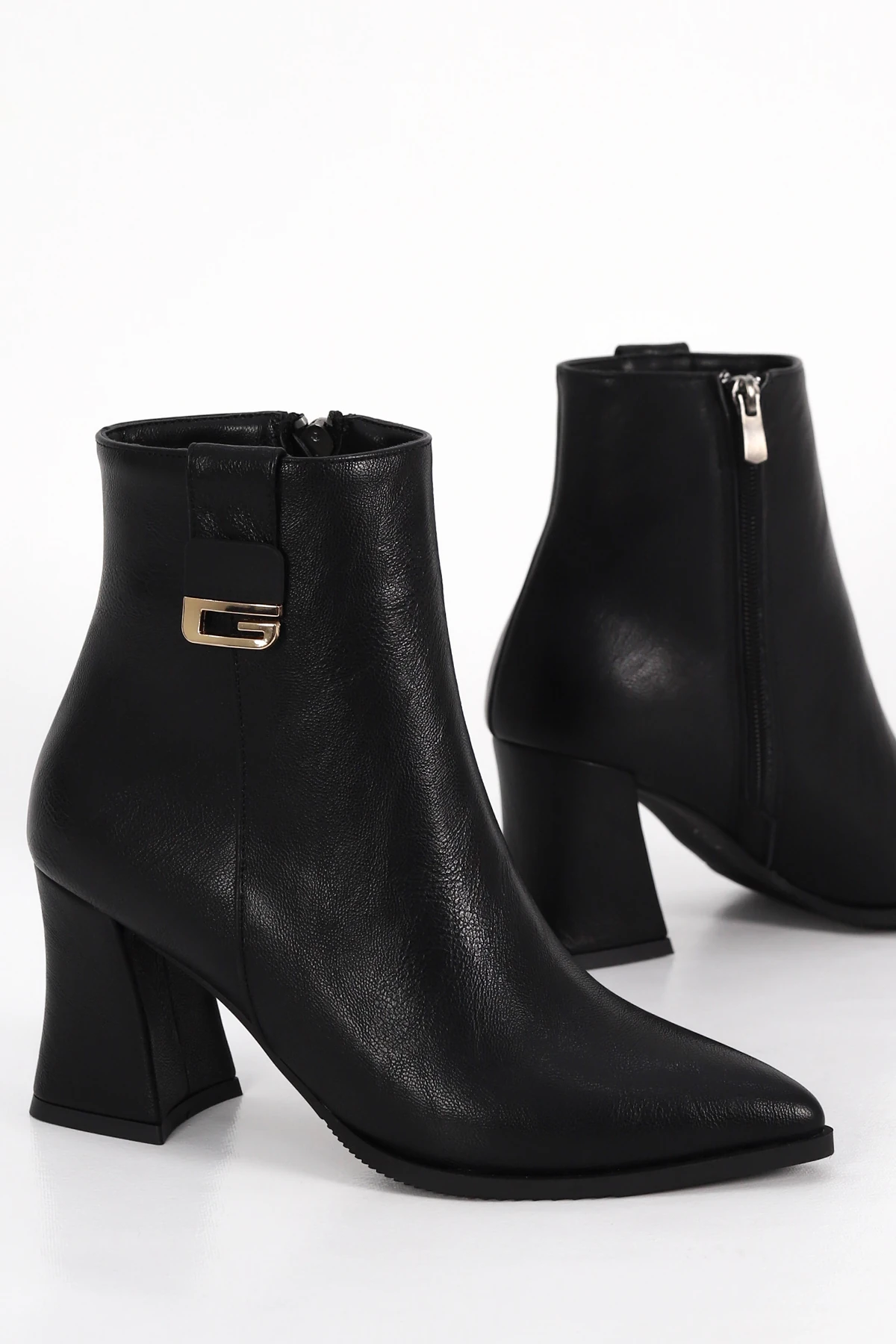 ED 205 Yan Toka Detay Yüksek Topuklu Bot