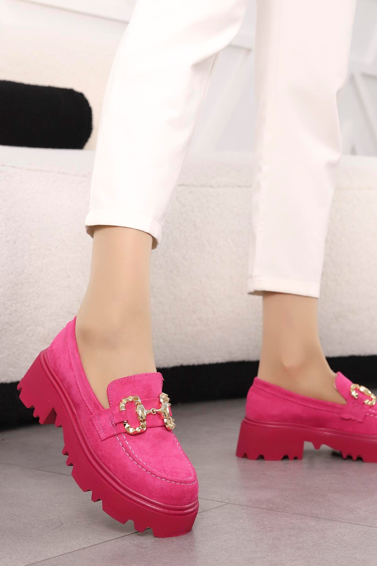 FLS 52-832 Gold Detaylı Loafer