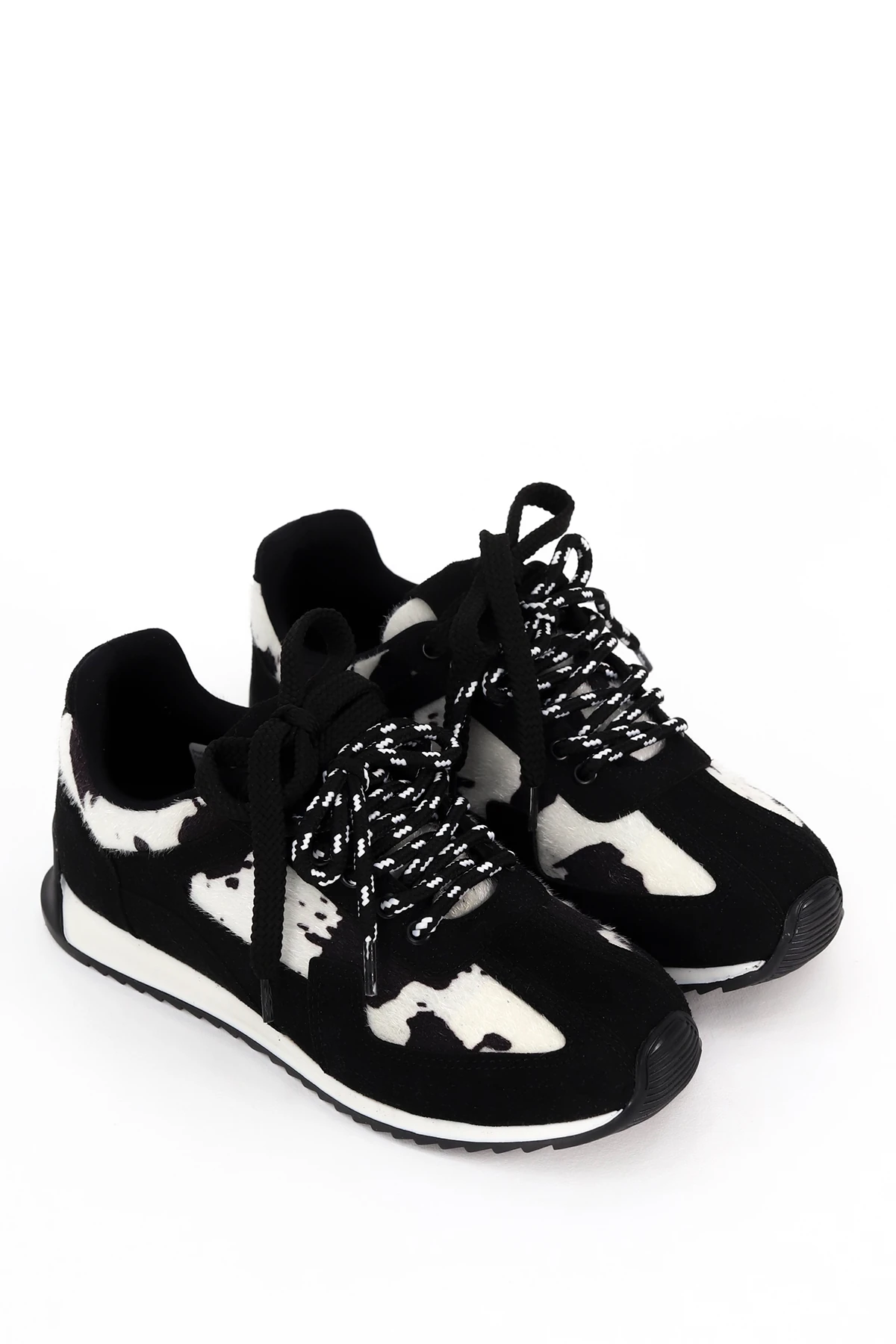 PRNS 188 Bağcıklı Baskı Detaylı Spor Aykkabı