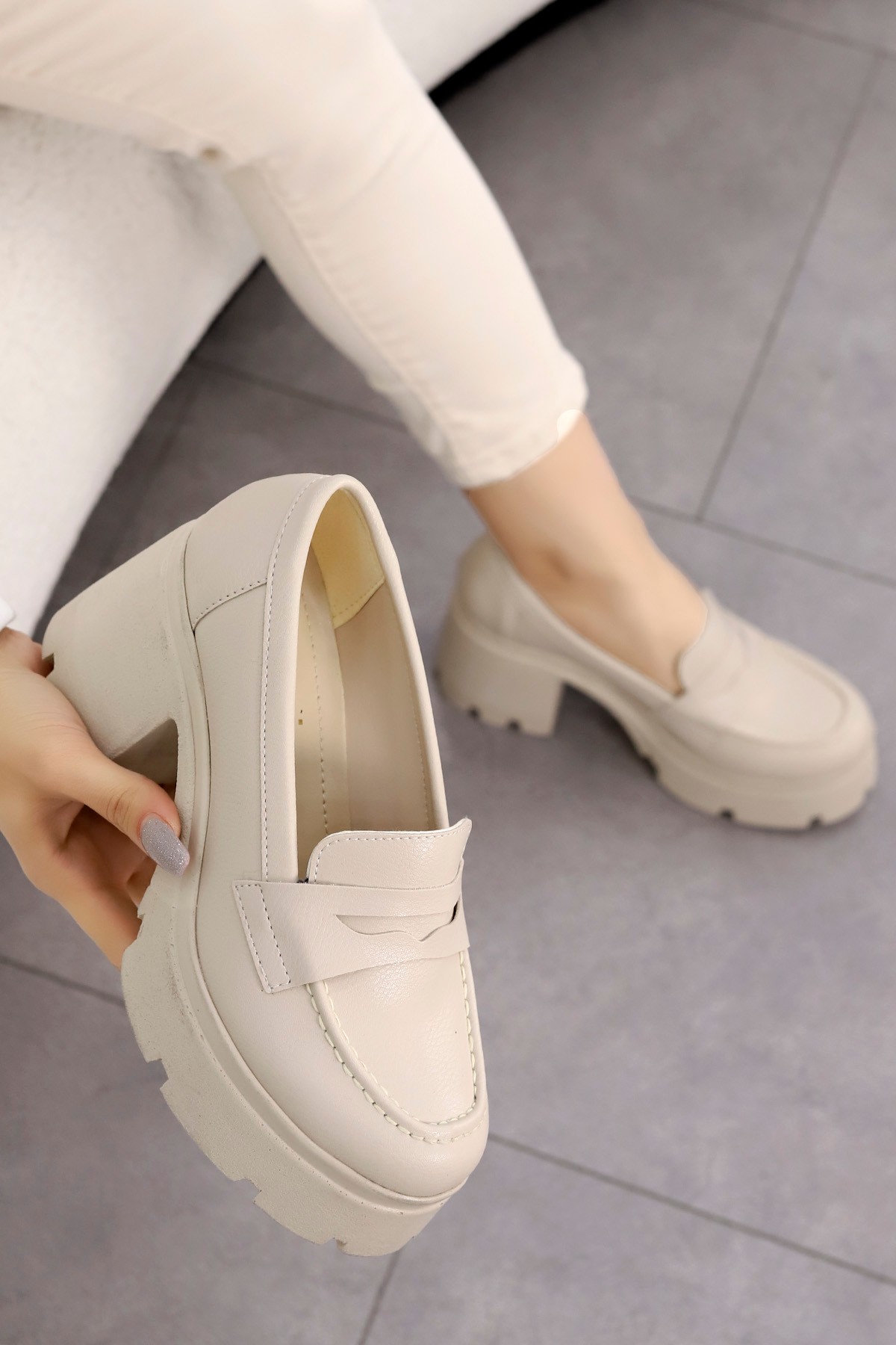 MSN 900 Yüksek Topuklu Loafer