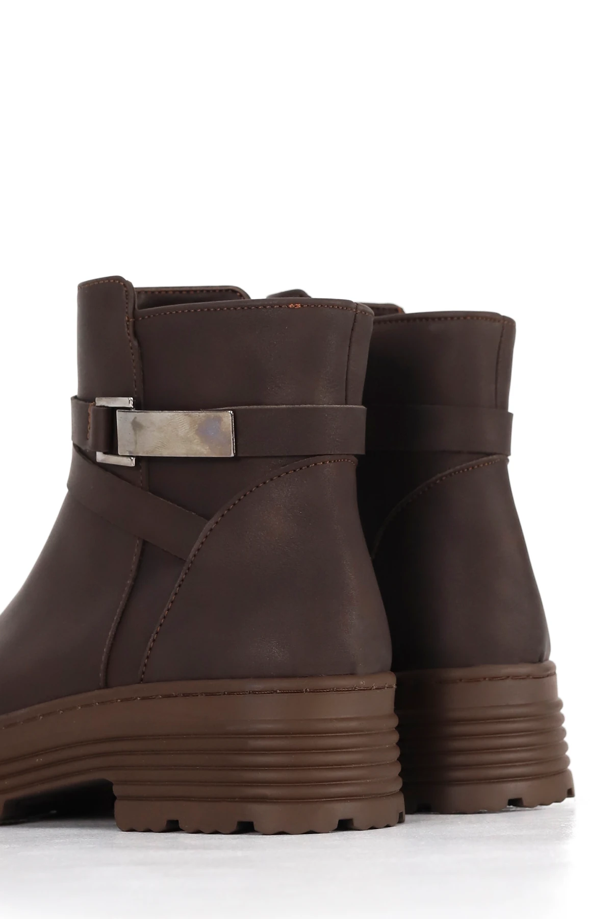 BLN S230 Kemer Toka Detaylı Termo Taban Yarım Bot - KAHVE