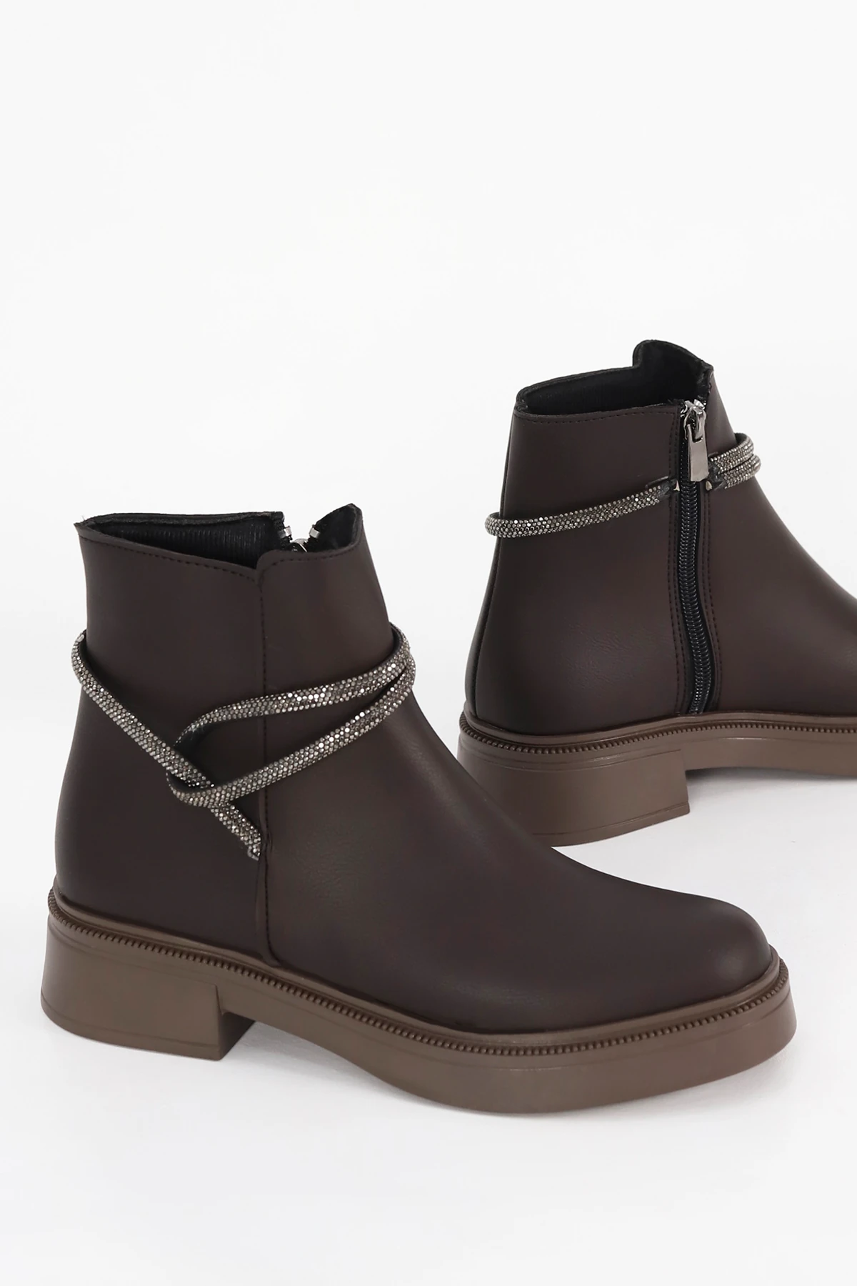 Eldor 03 Taş Detay Fermuarlı Bot