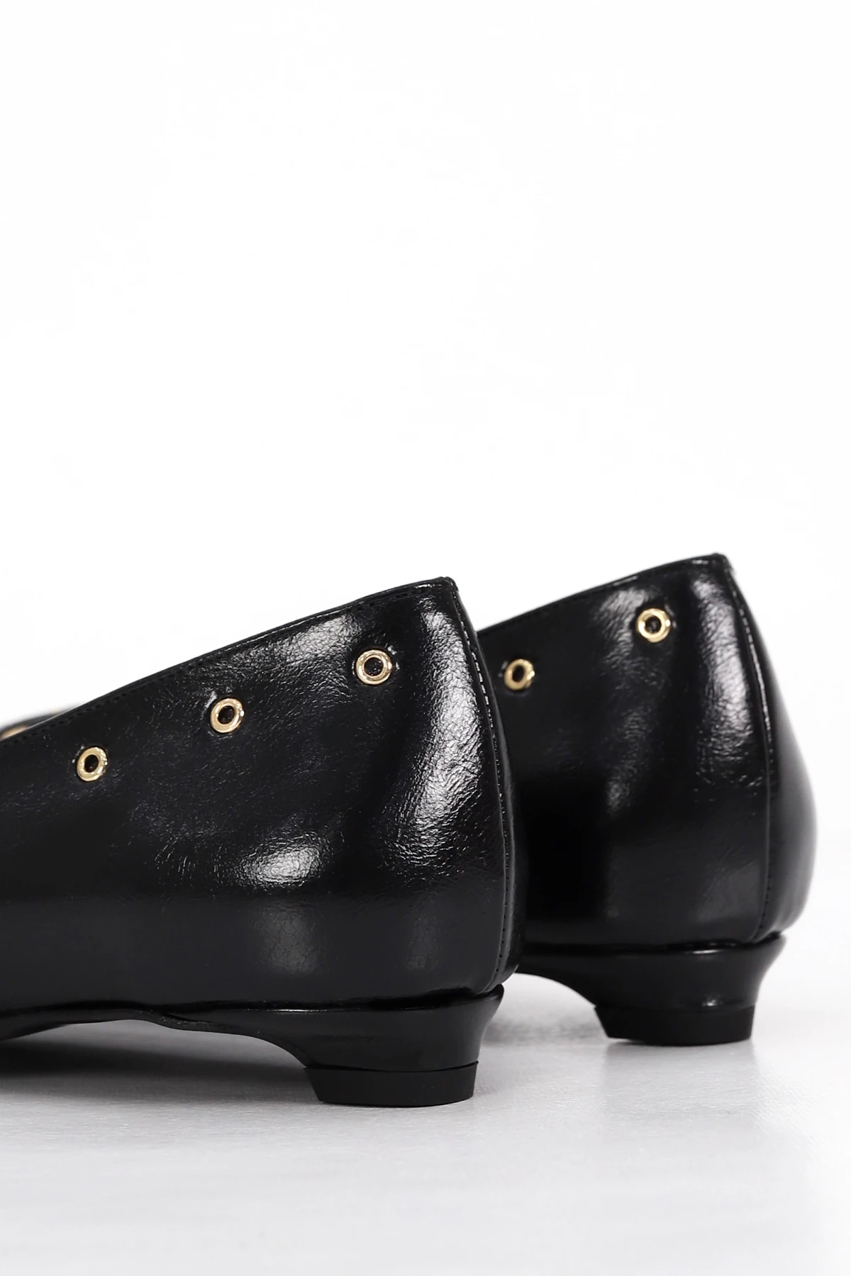 RSD 215 Çift Toka Detaylı Alçak Topuklu Ayakkabı - SİYAH