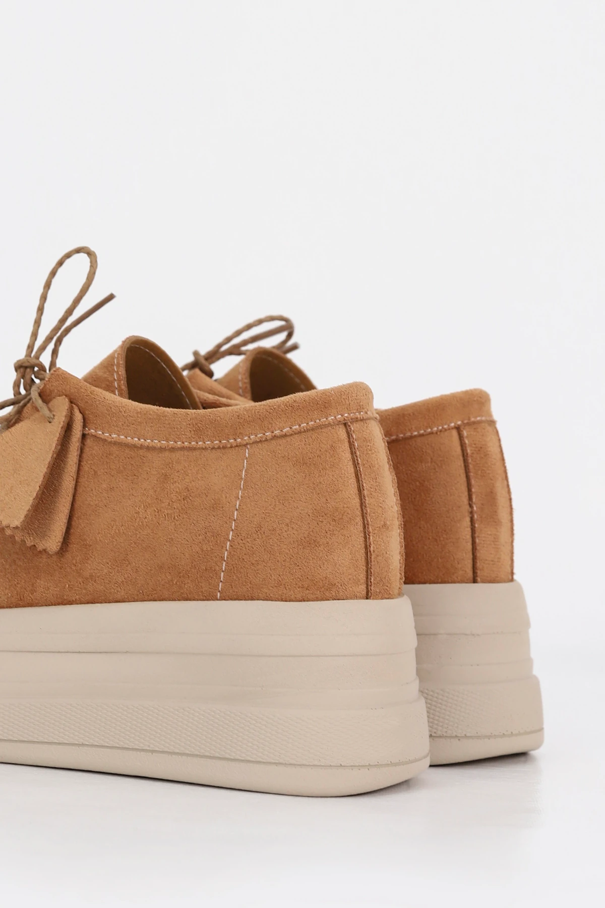 FRM 0038 Bağcıklı Tabanlı Loafer - TABA SÜET