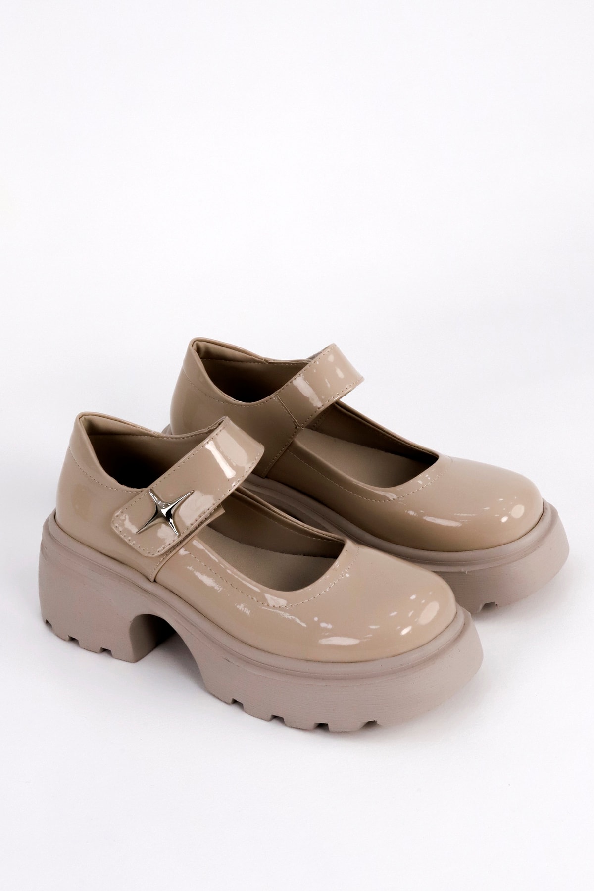 DM 2800 Yüksek Tabanlı Metal Toka Detaylı Loafer
