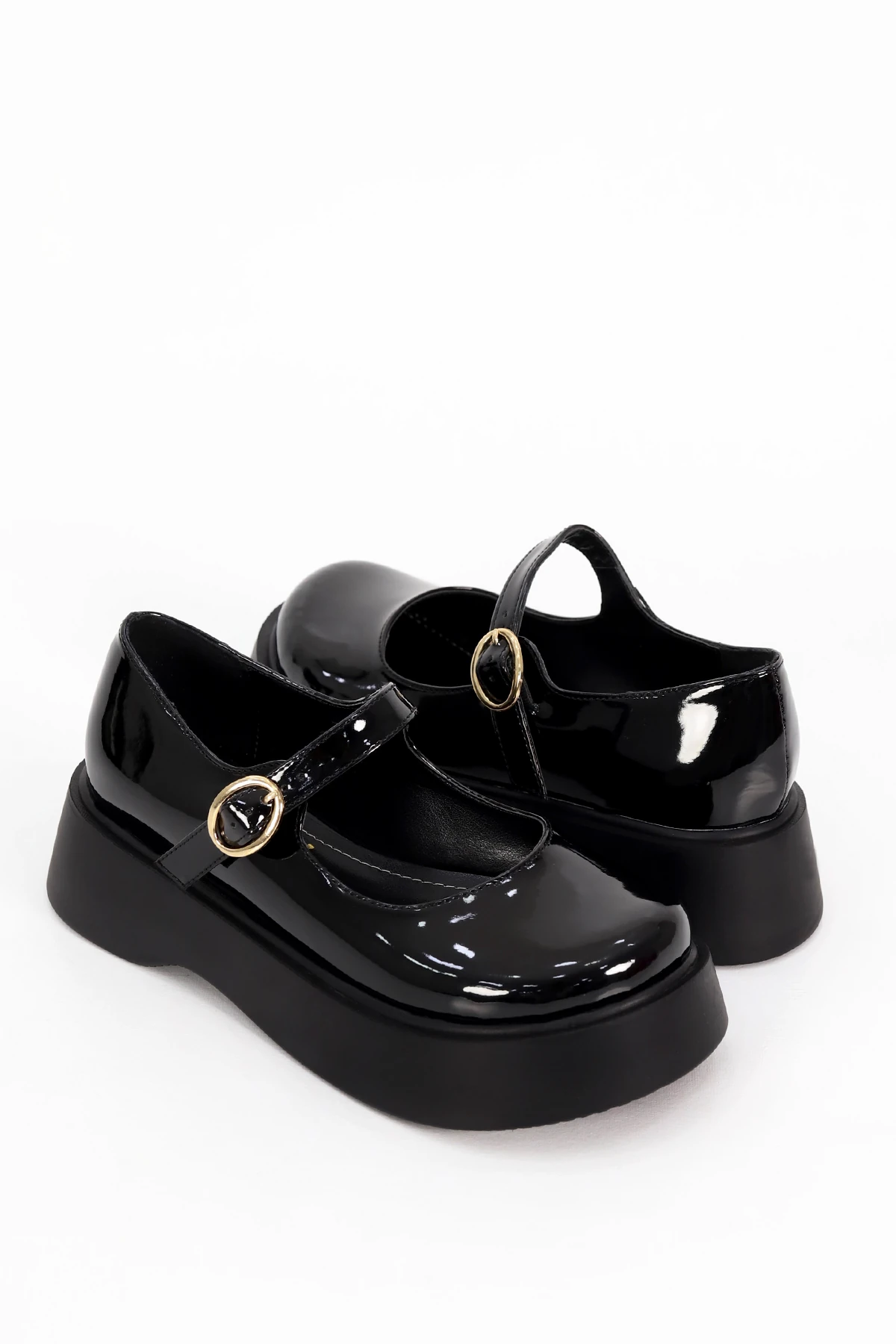 SM 4022 Baretli Toka Detaylı Tabanlı Loafer - SİYAH RUGAN