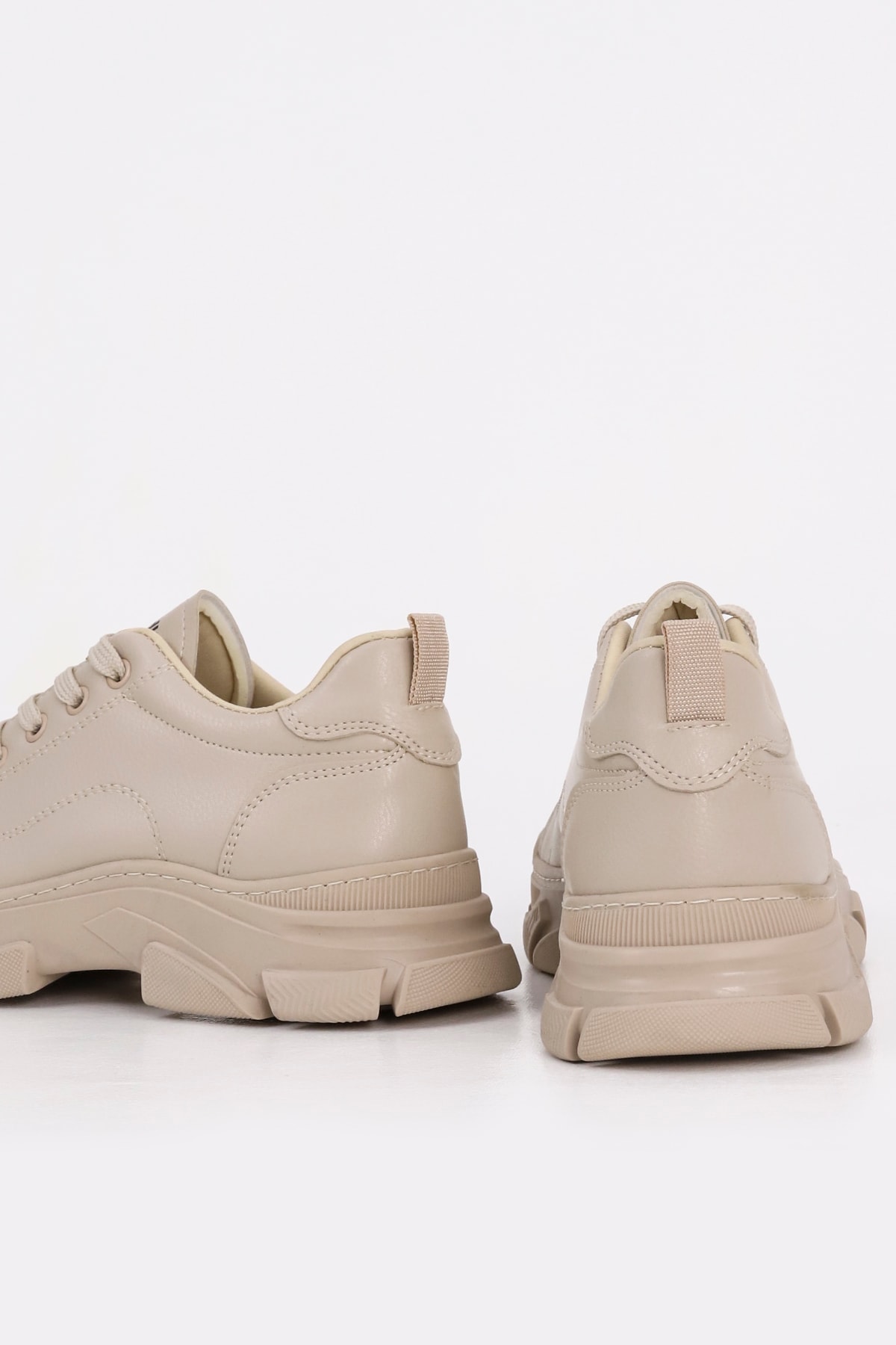 CNF 485 Fashion Bağcıklı Spor Ayakkabı - BEJ
