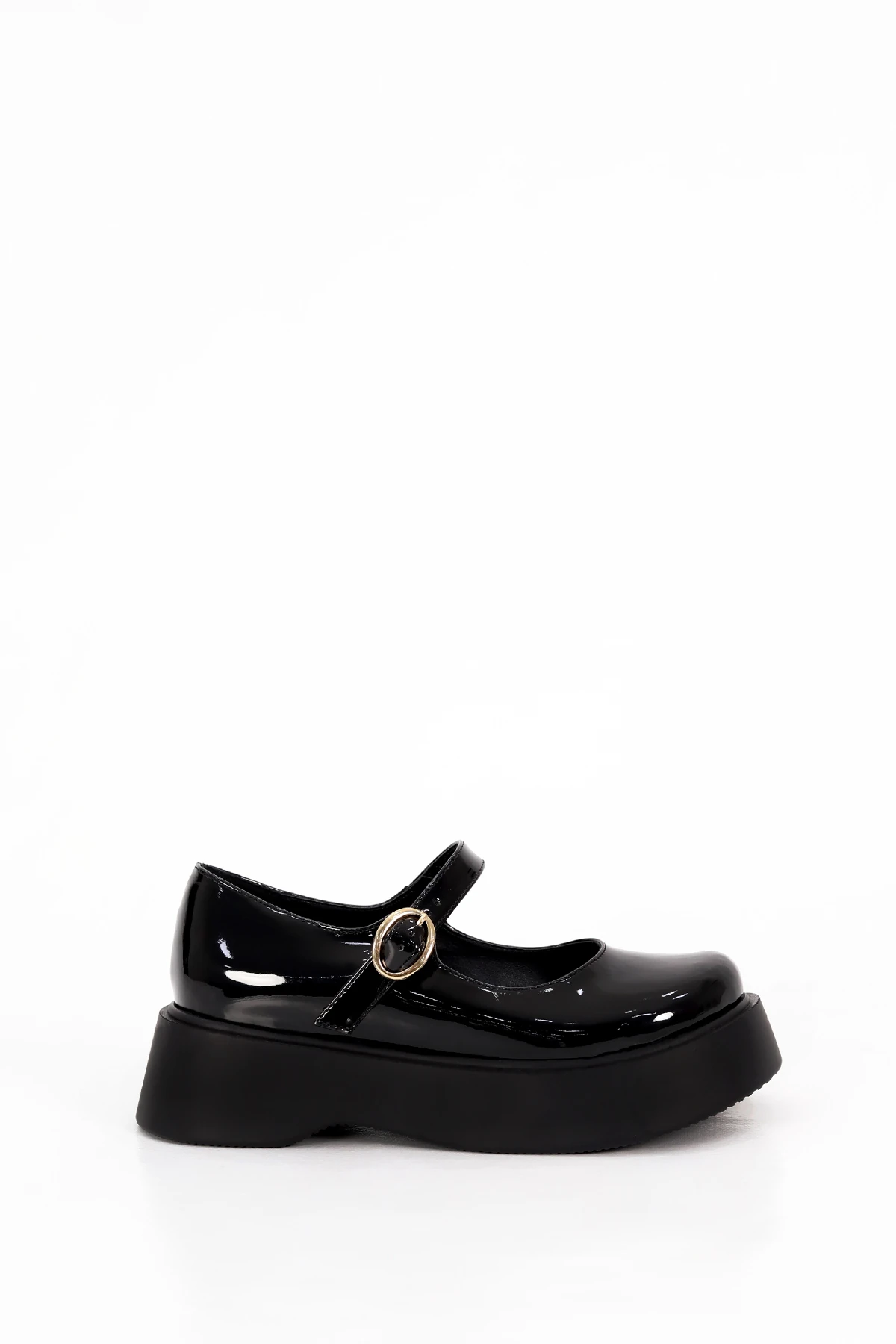 SM 4022 Baretli Toka Detaylı Tabanlı Loafer - SİYAH RUGAN