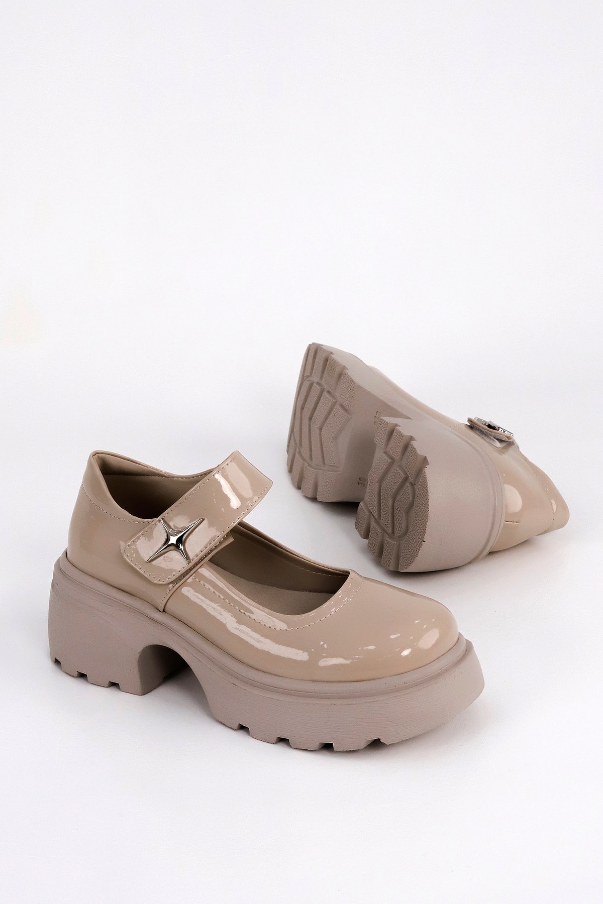DM 2800 Yüksek Tabanlı Metal Toka Detaylı Loafer