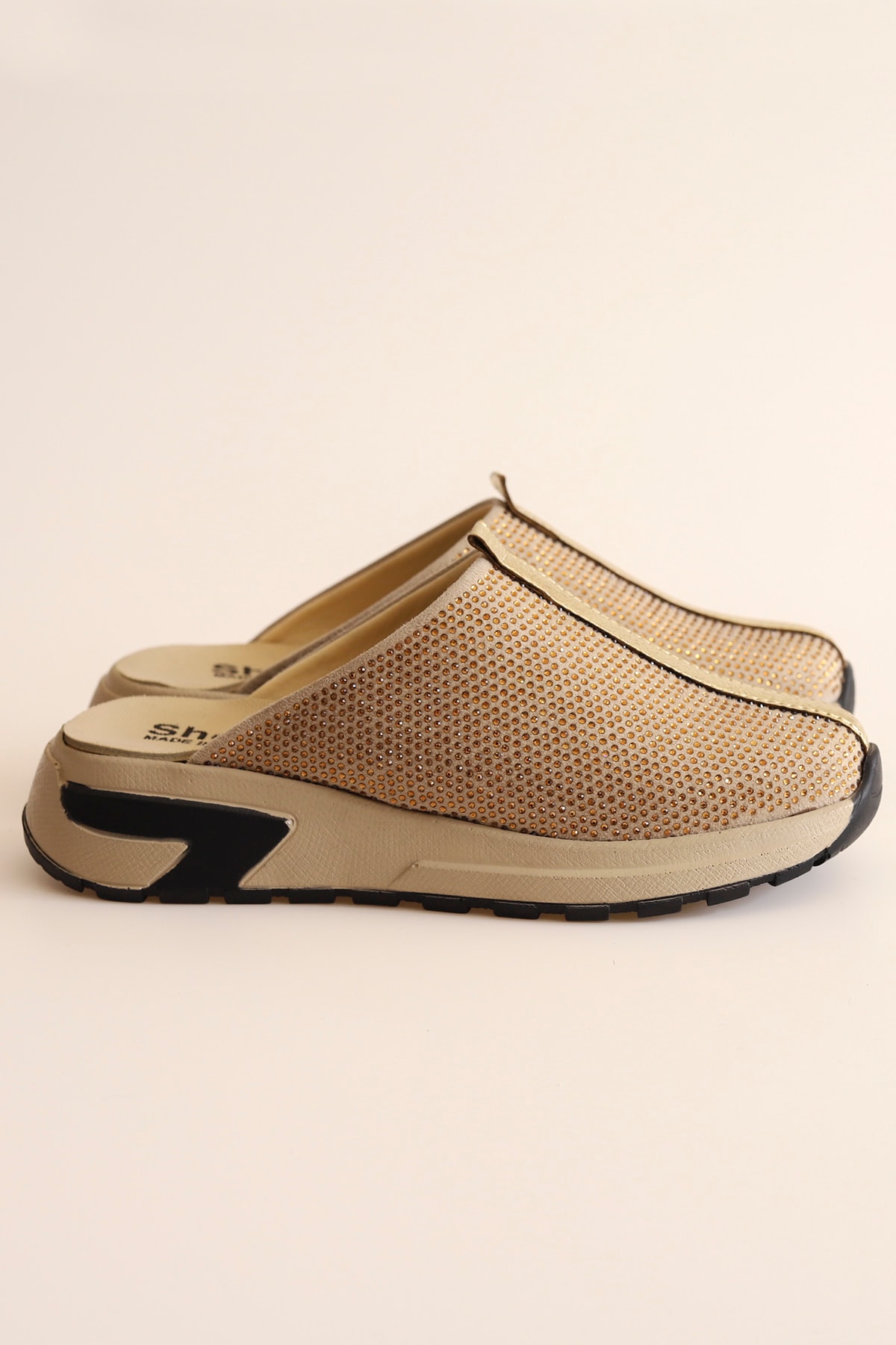 LN 05 Taş Detaylı Terlik - GOLD
