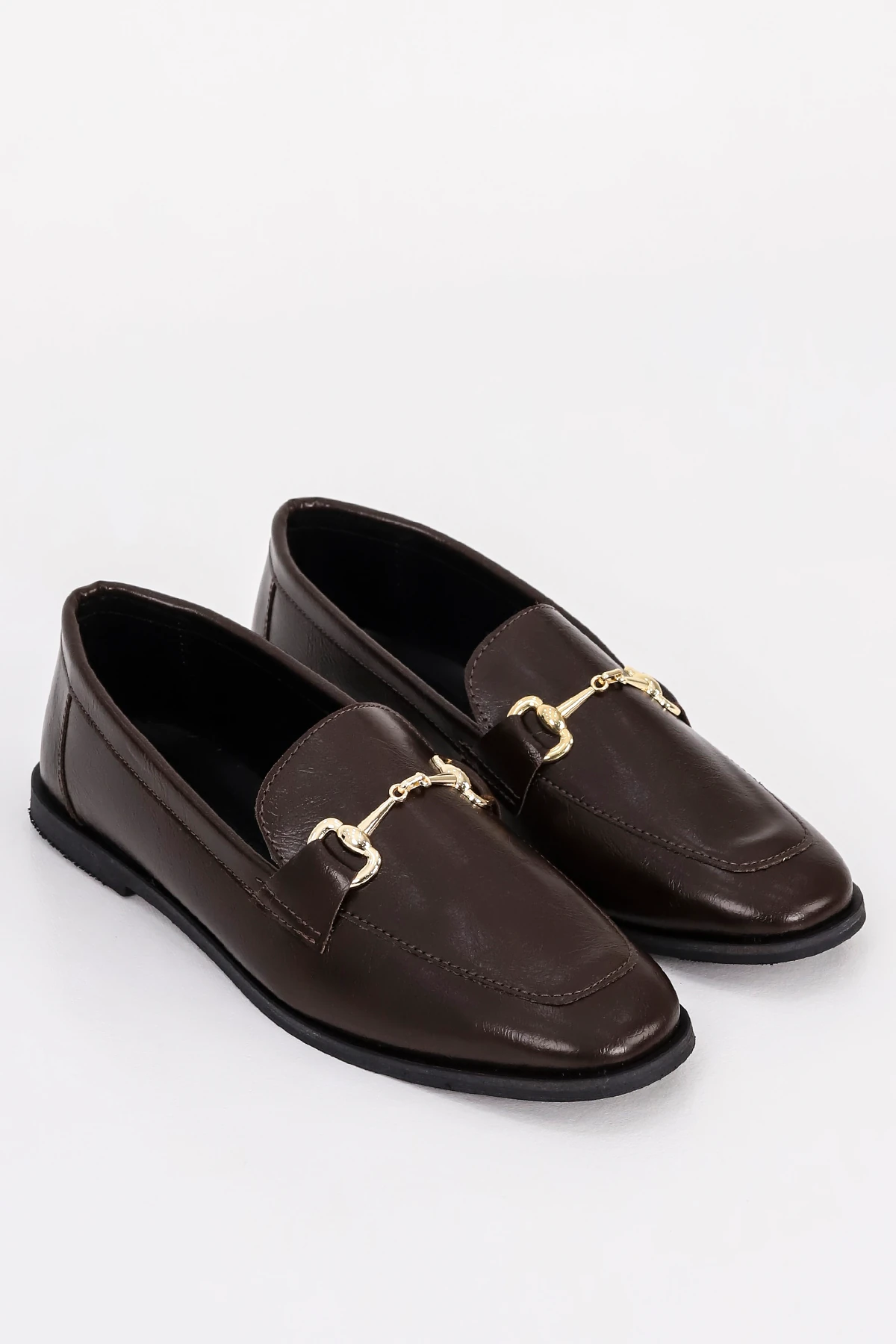 CNG A3 Metal Tokalı Babet - KAHVE