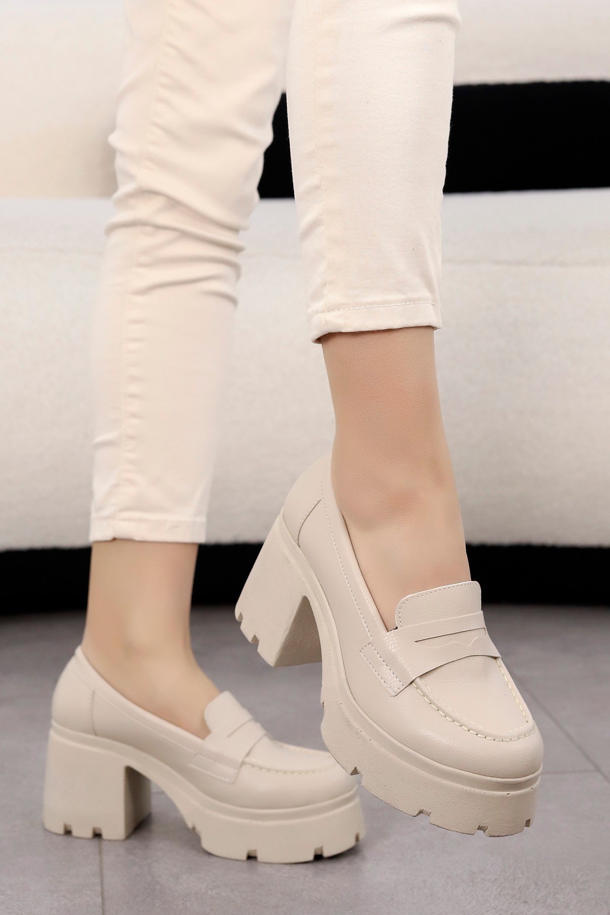 MSN 900 Yüksek Topuklu Loafer
