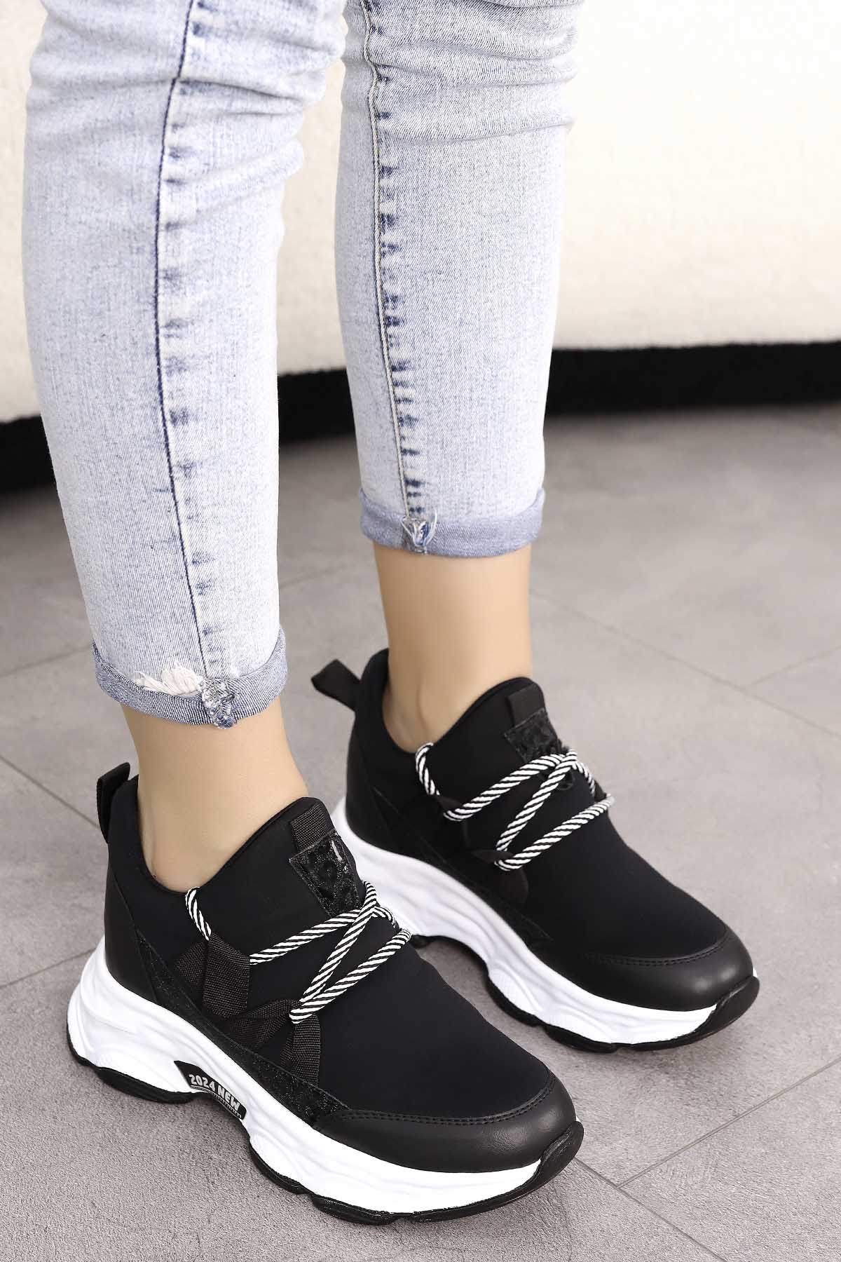 FRM 3012 Yüksek Tabanlı Bağcıklı Spor Ayakkabı