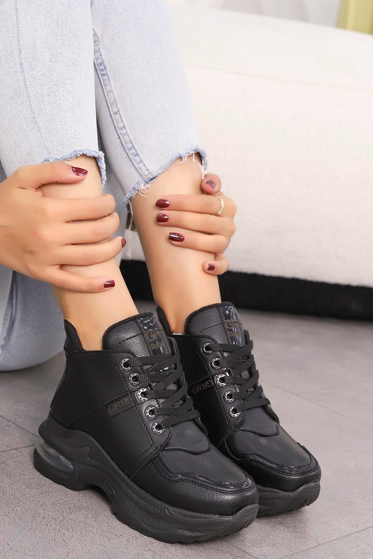 FLR 17 Yüksek Tabanlı Bağcıklı Spor Ayakkabı