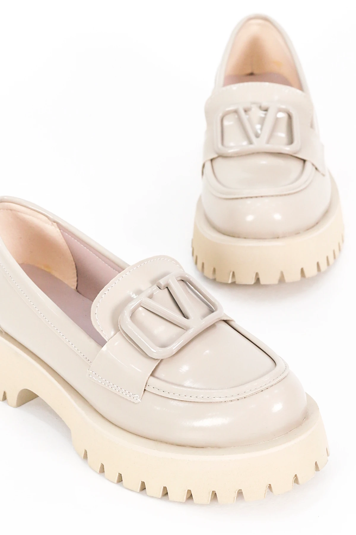 MSN 505 Yüksek Tabanlı Toka Detaylı Loafer