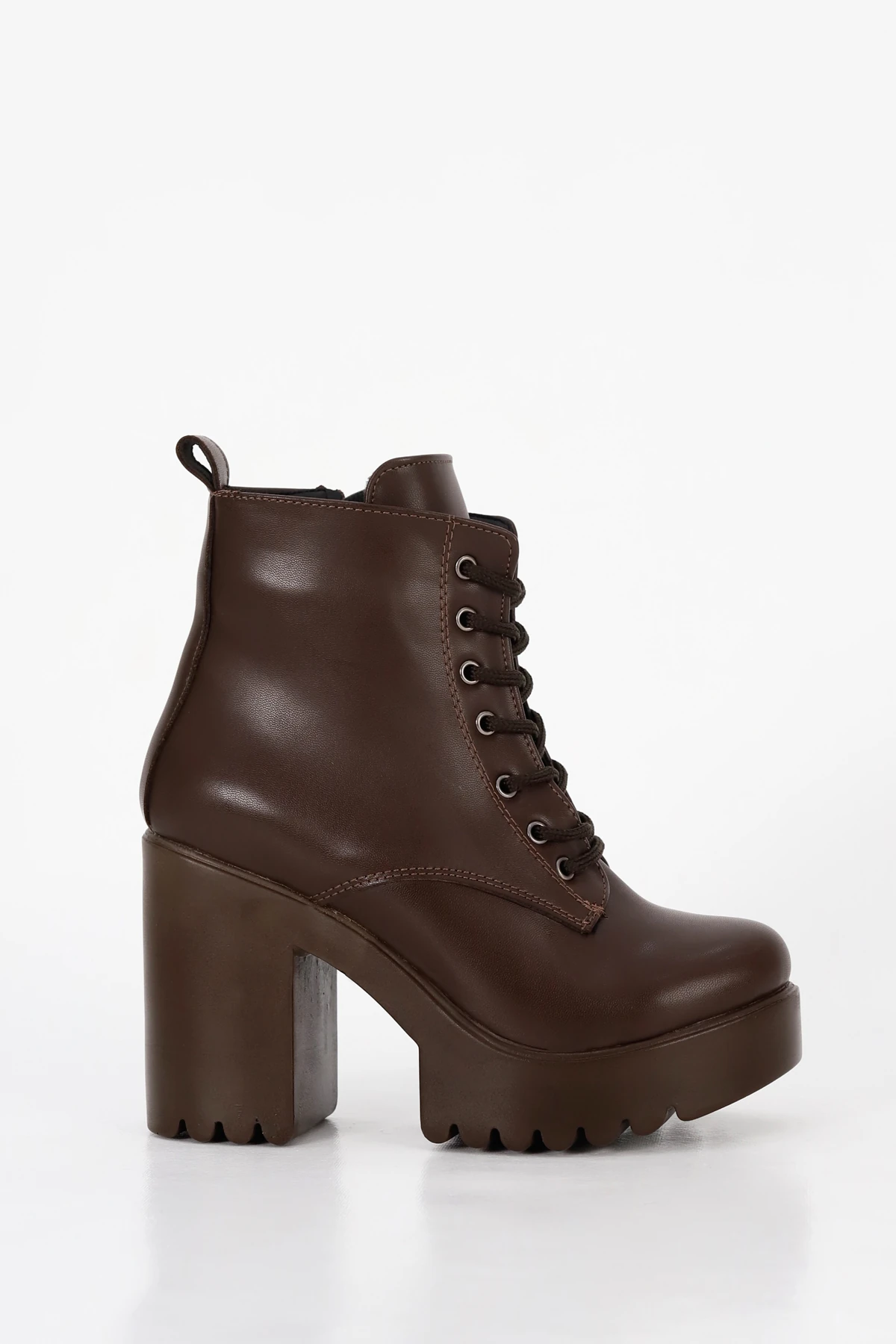 JVL 207 Bağcıklı Detay Yüksek Topuk Bot