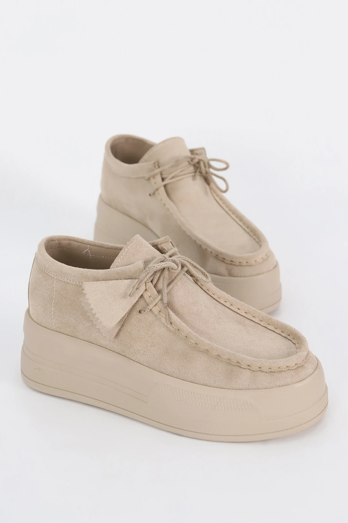 FRM 0038 Bağcıklı Tabanlı Loafer - TEN SÜET