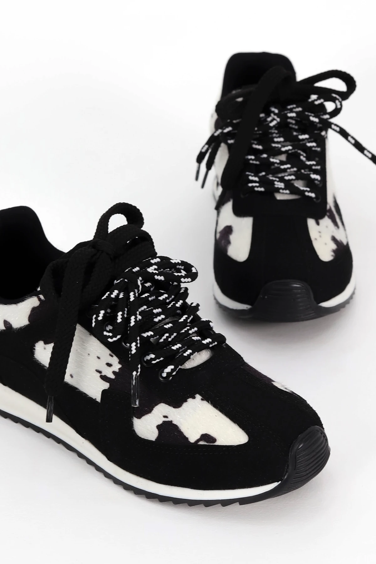 PRNS 188 Bağcıklı Baskı Detaylı Spor Aykkabı