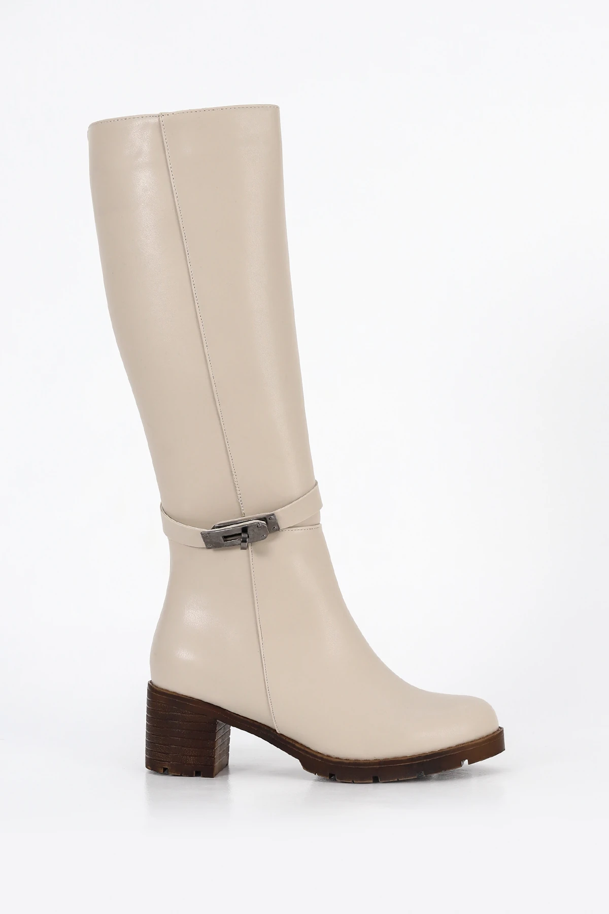 BLN 775 Metal Geç Tokalı Diz Altı Çizme