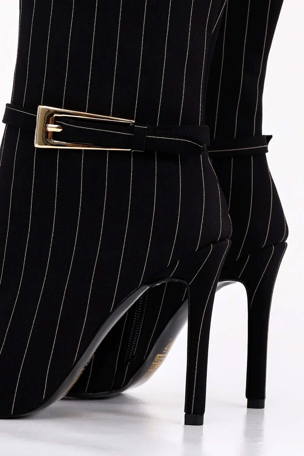 RSD 1235 Kemer Toka Detay Çizgili  Diz Altı Çizme - SİYAH